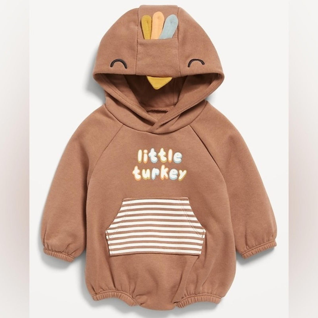 Old Navy Brown Little Turkey Bodysuit Unisex Size 0-3 Month