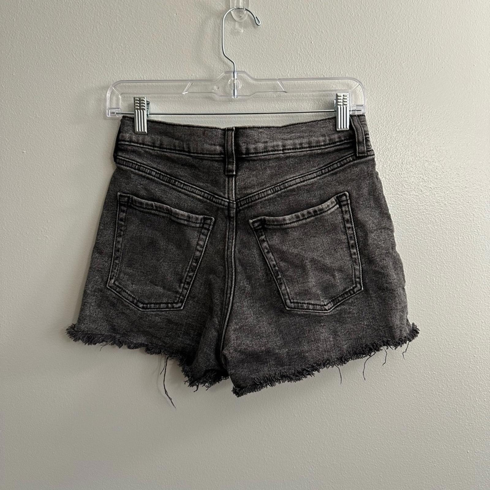 Old Navy Black Sky High A-Line Denim Jean Shorts  Size 4