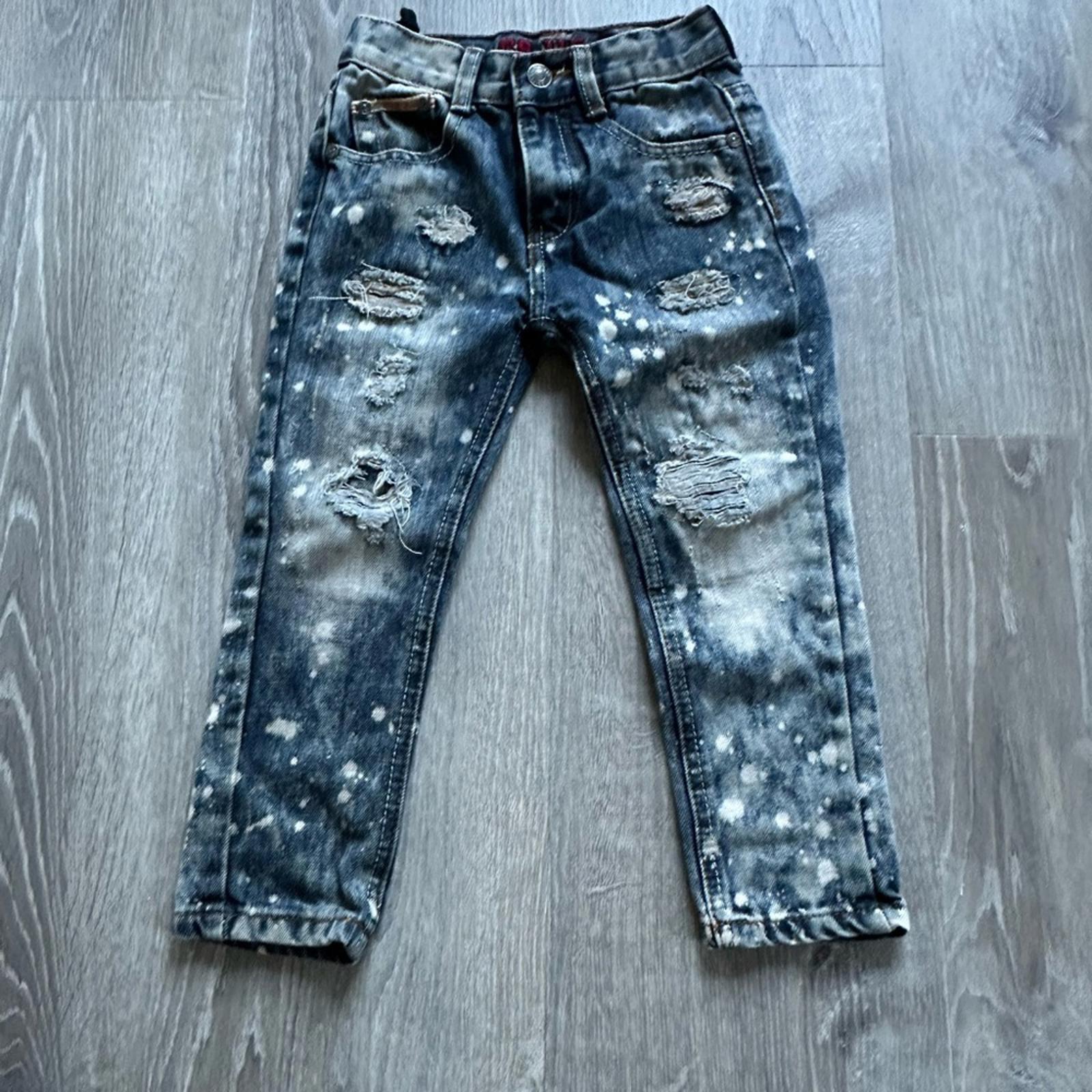 GS - 115 distressed Bleached jeans Size 4T