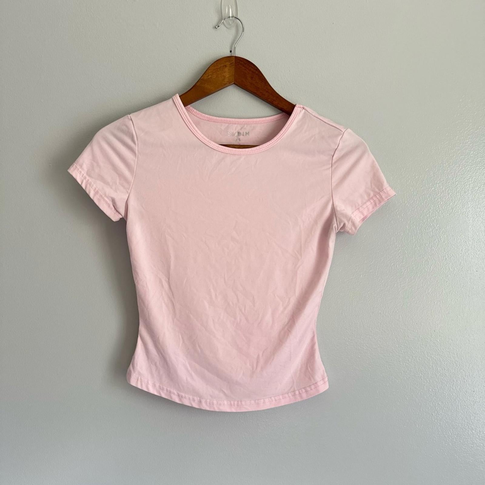 SHEIN Light Pink Short Sleeve Tee Size XS