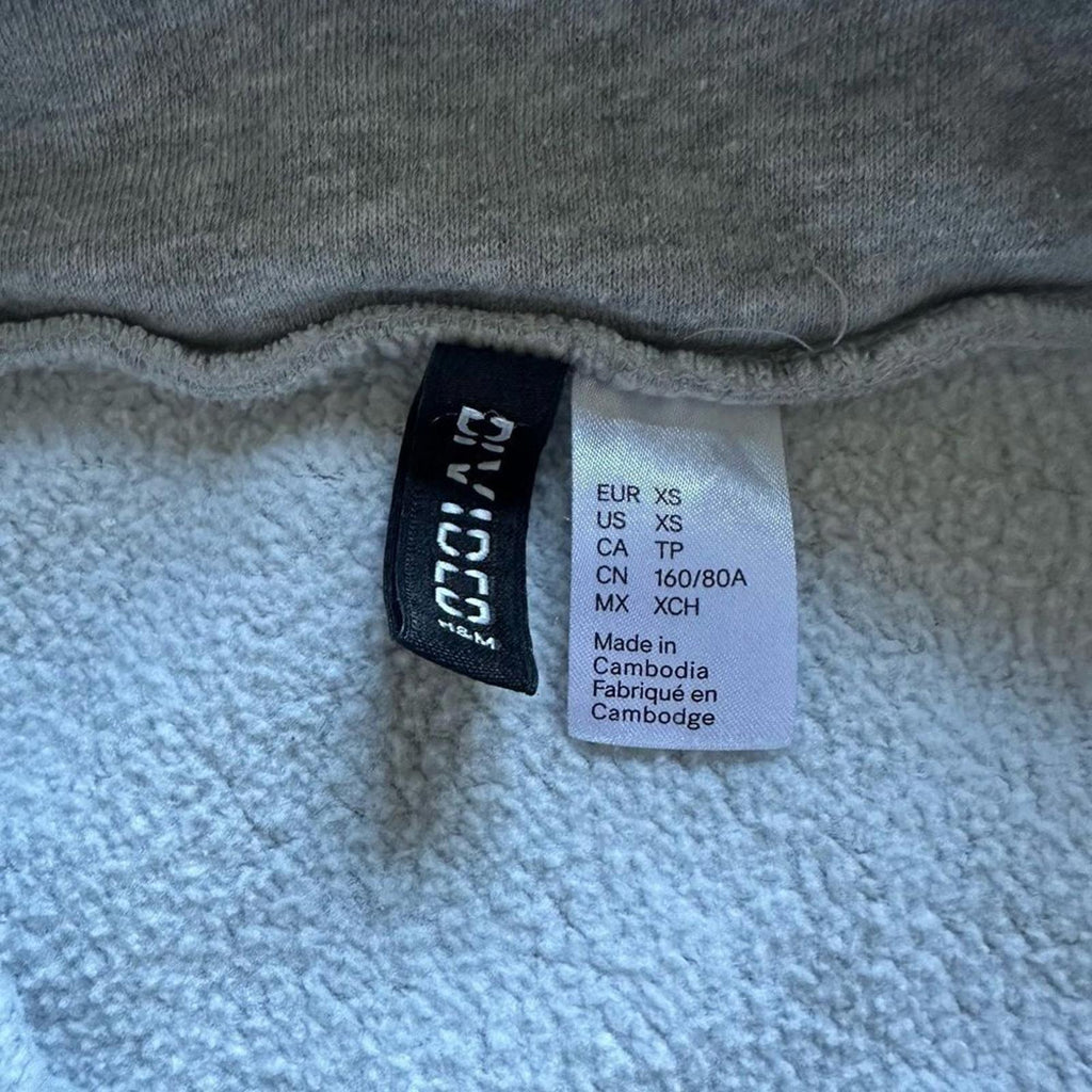 H&M Divided Manhattan 1/4 Zip Cropped Sweater Gray Size XS