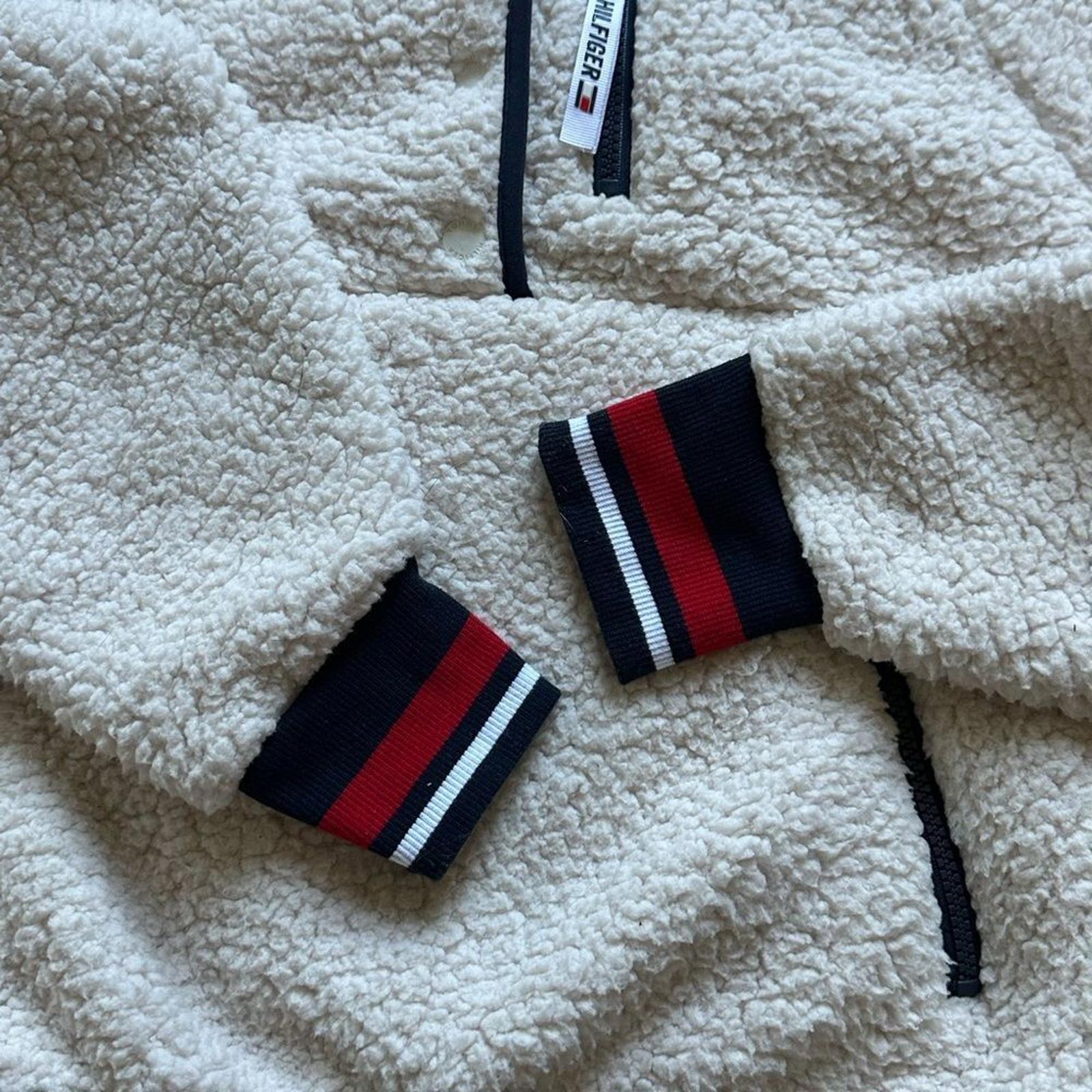 Tommy Hilfiger Women’s Sherpa Half Zip Kangaroo Pocket Size Small