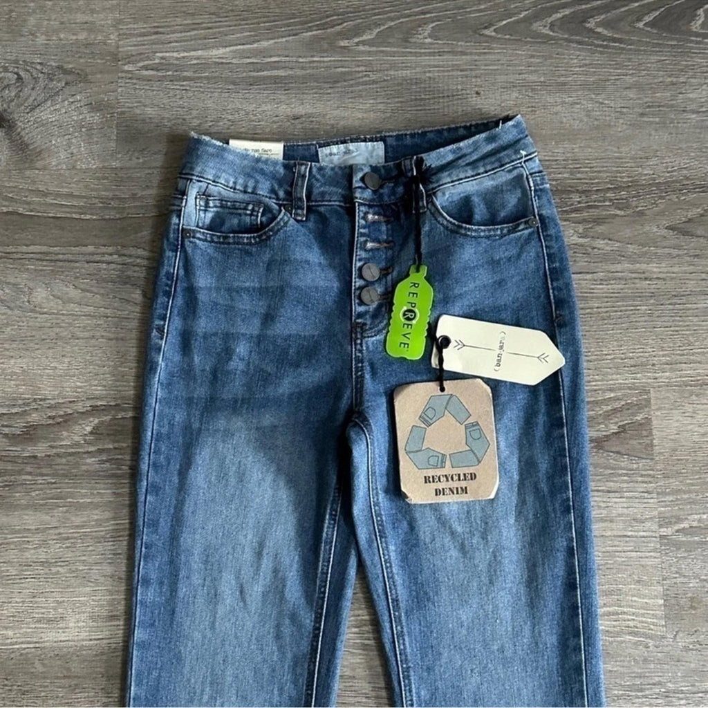 High Rise Flare Button Fly Jeans Size 1 / 24 NWT