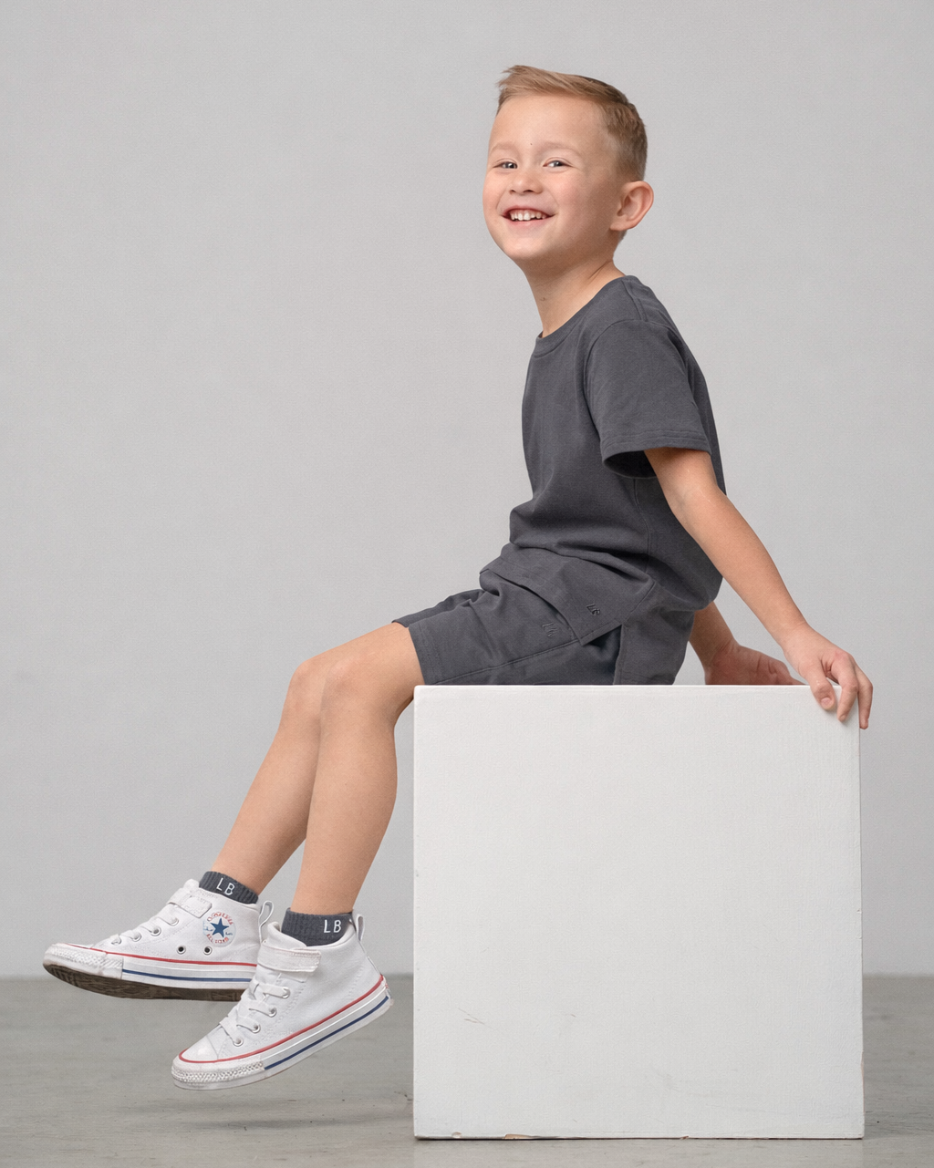 Elevated Tee - Iron: 12-18M