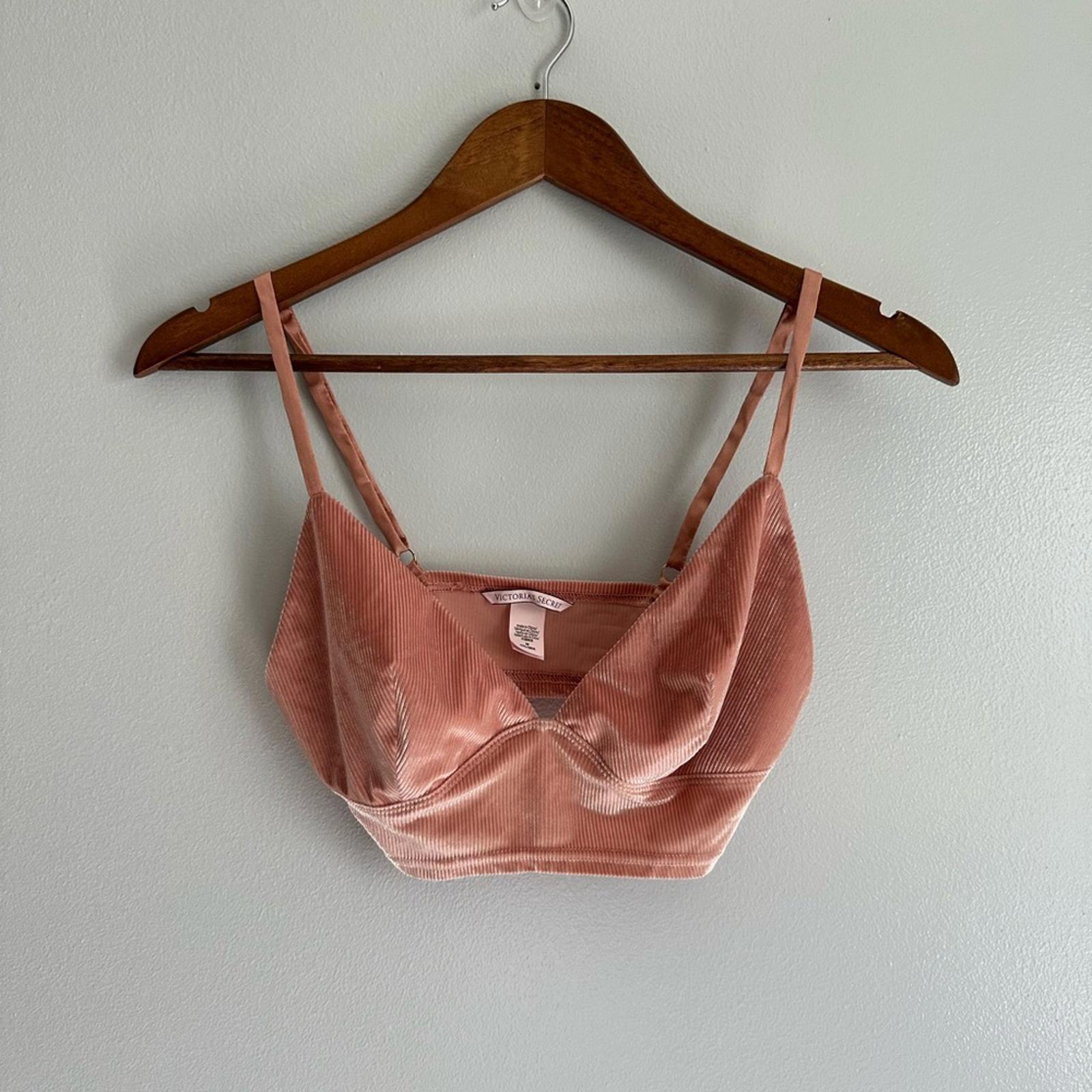 Victoria's Secret Pink Soft Corduroy Unlined Cropped Bra Size Medium