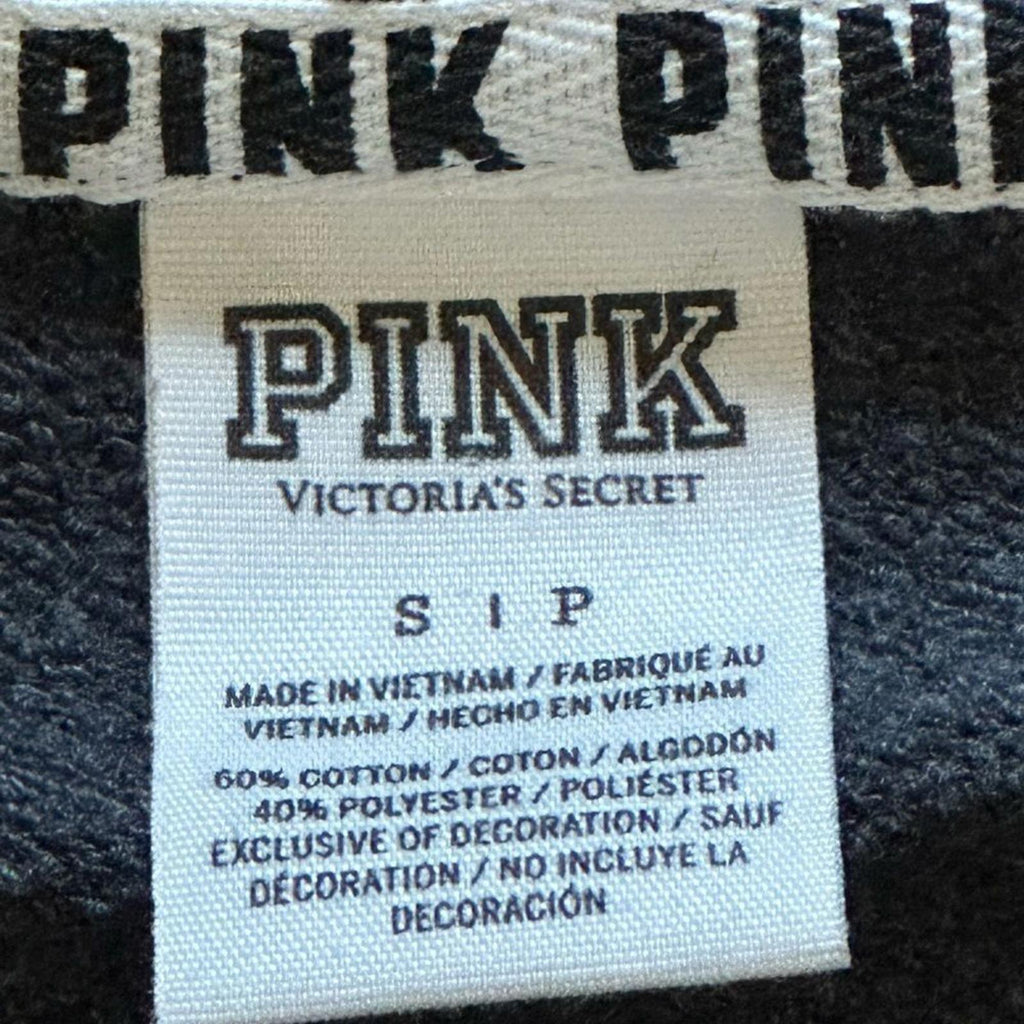 Victoria's Secret PINK Dark Gray Zip Up Hoodie Size Small