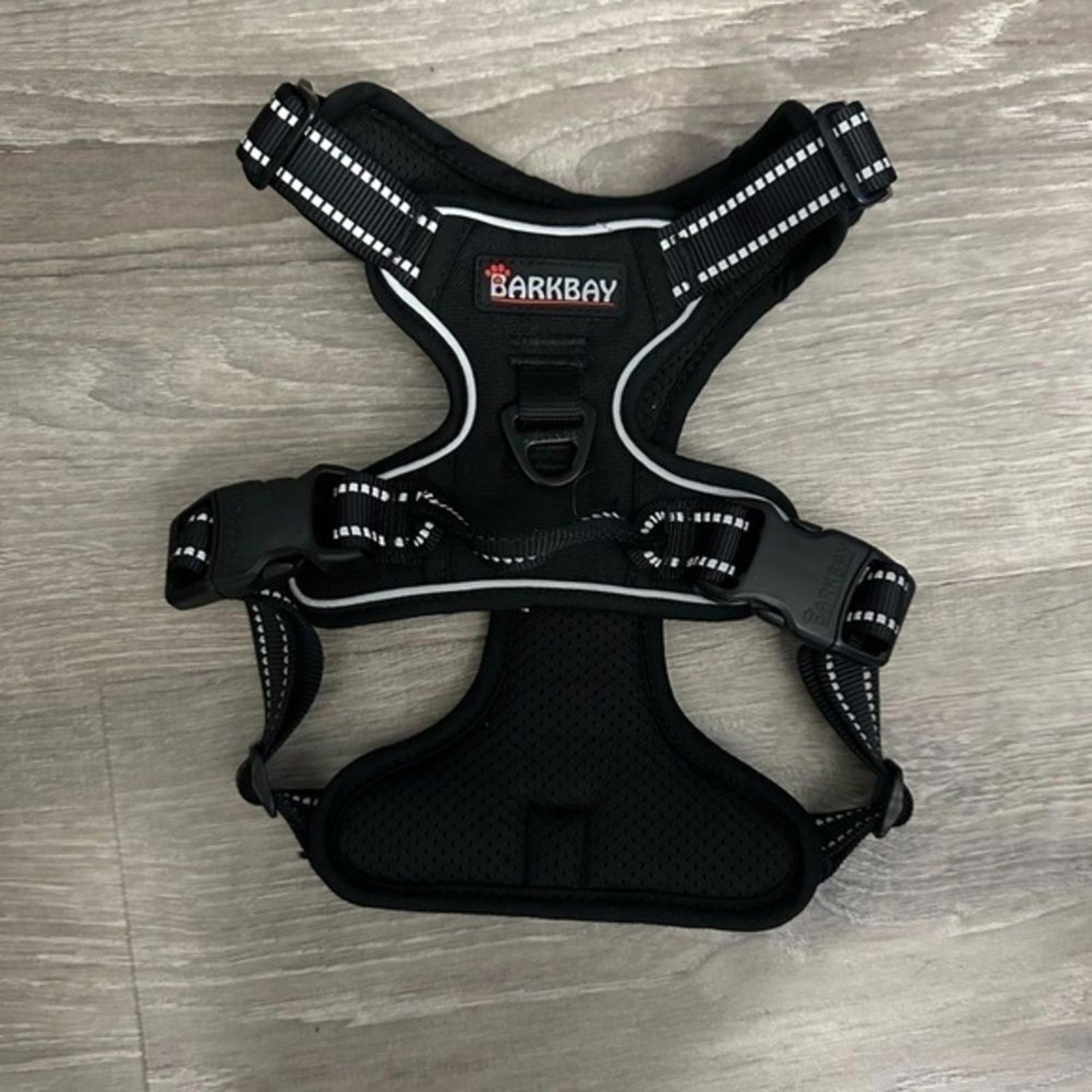 BARKBAY Dog Harness Front Clip Reflective Easy Control Handle for Black Medium