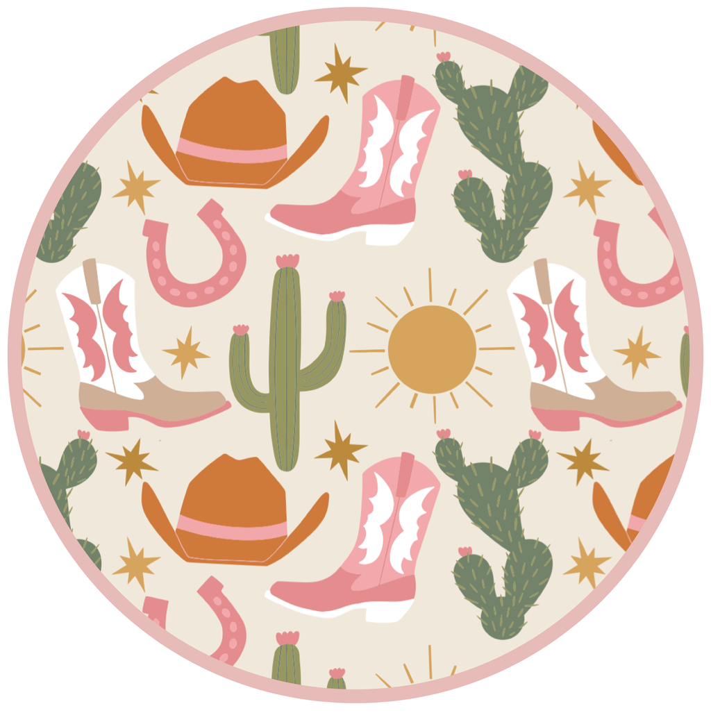 Hey Y'all Western Bamboo Convertible Baby Pajamas: Pink/Multi / 6-12M