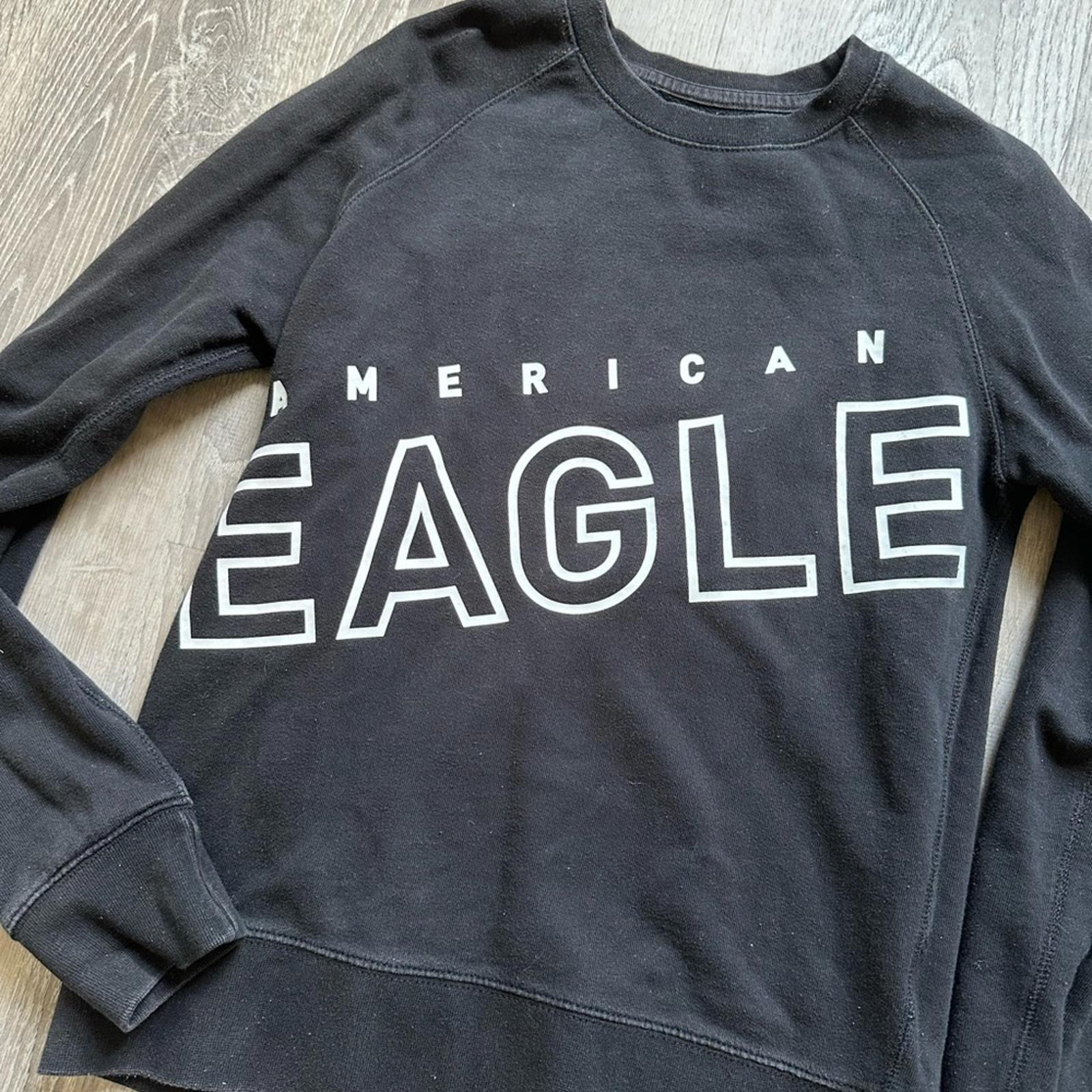 American Eagle Outfitters Classic Black Crew Neck Sweater Top Size XS