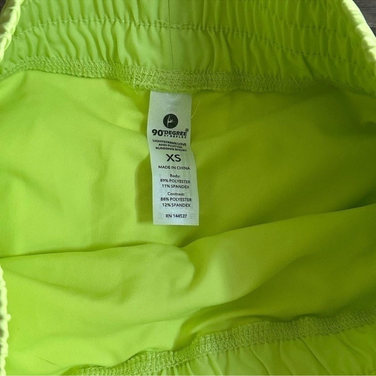 90 Degree Neon Yellow Athletic Shorts Size XS NWT