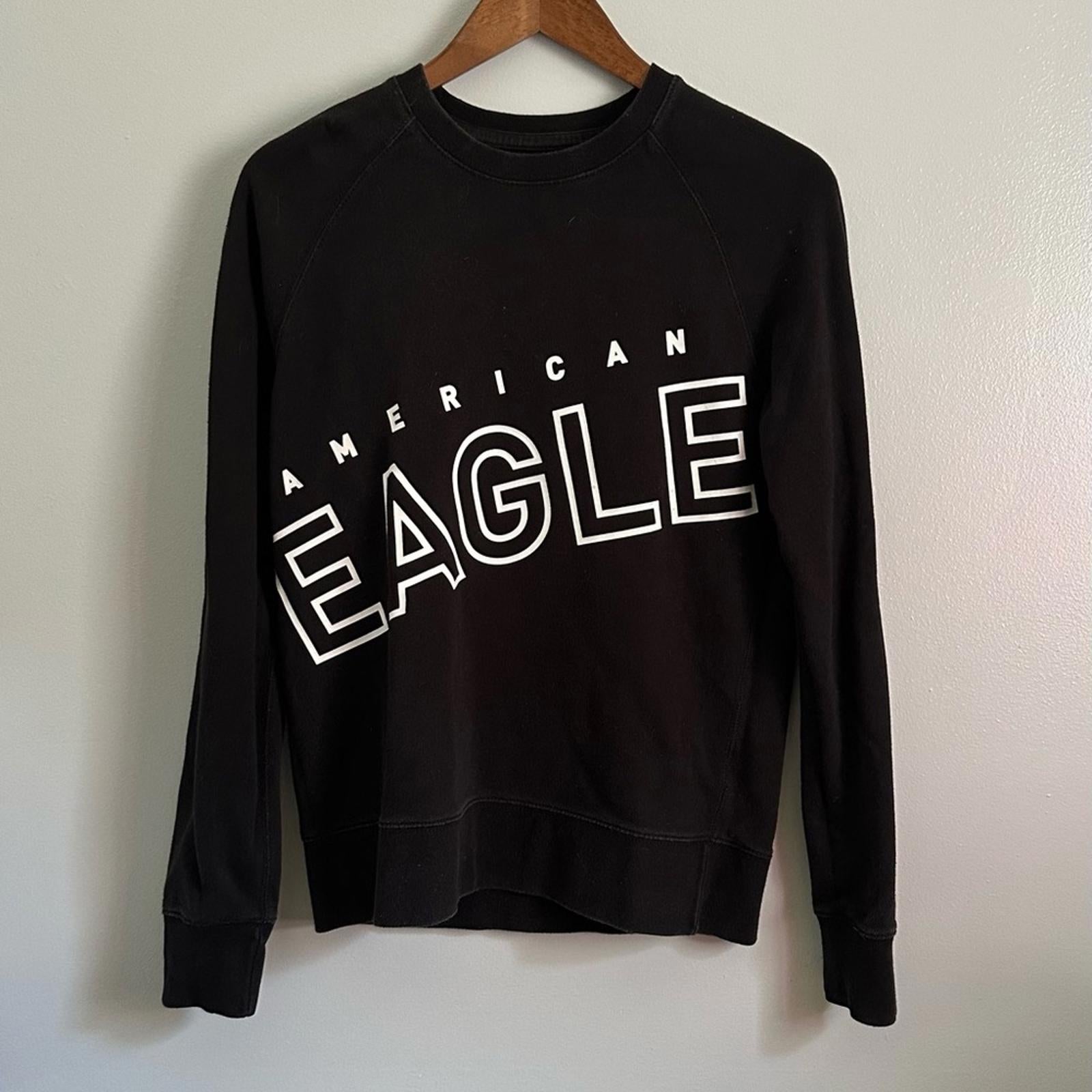 American Eagle Outfitters Classic Black Crew Neck Sweater Top Size XS