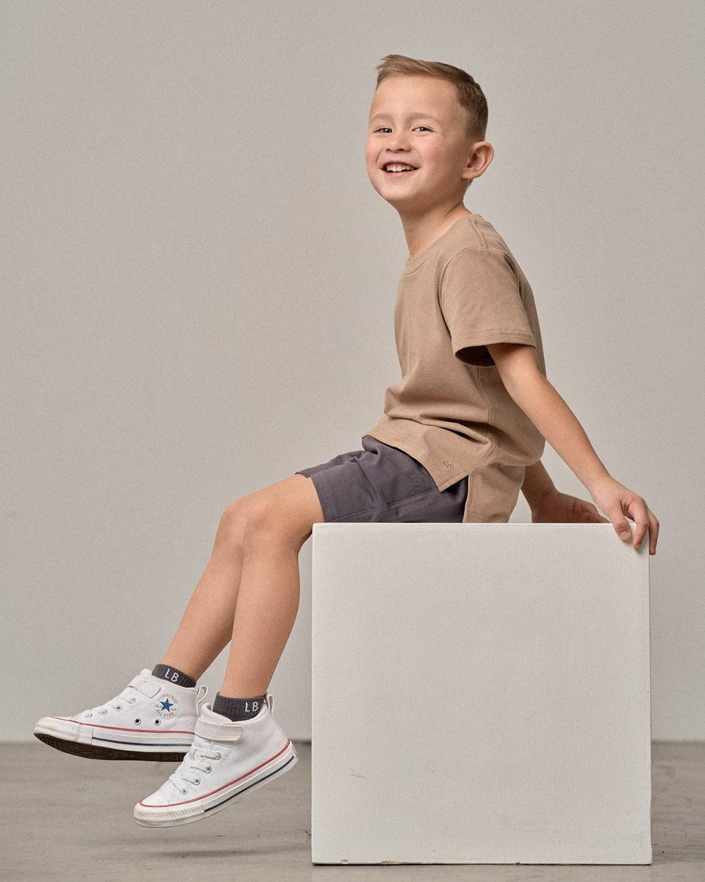 Elevated Tee - Driftwood: 12-18M
