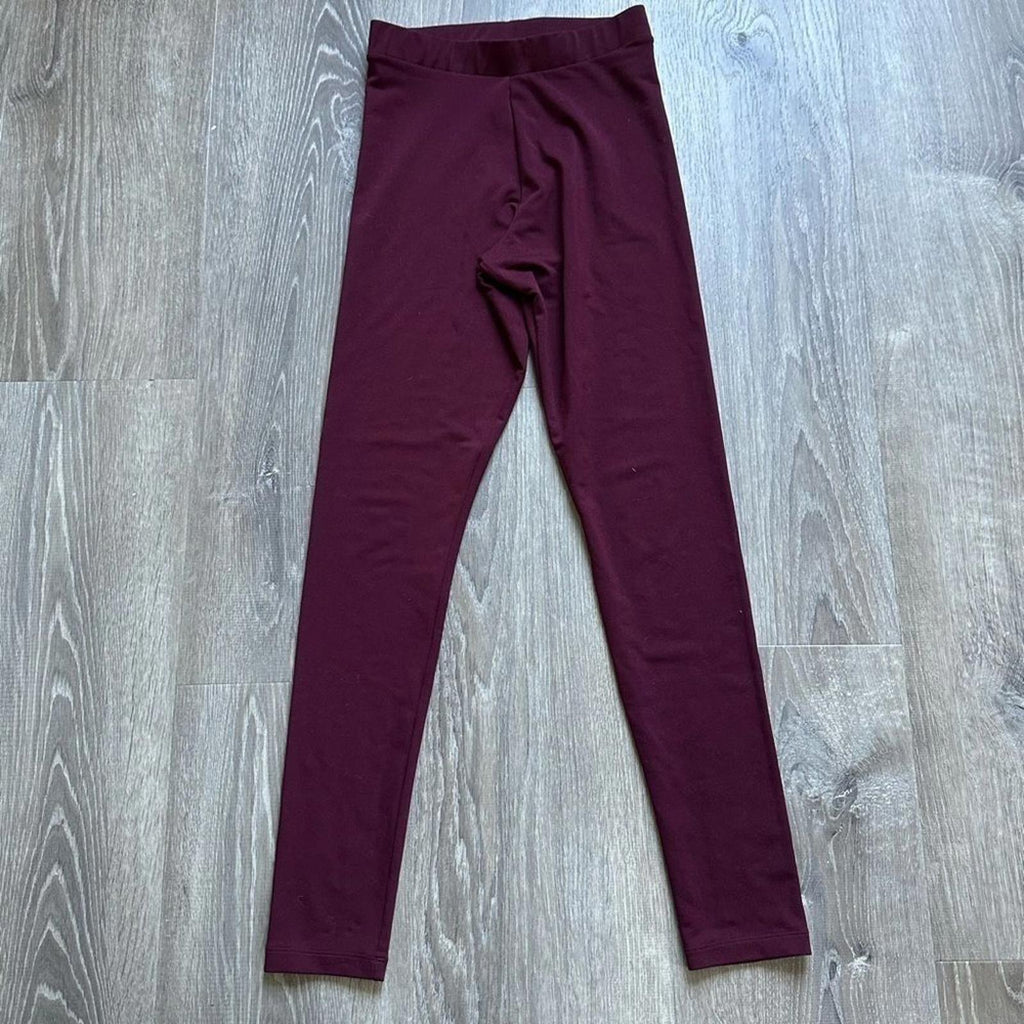 Adidas Burgundy Maroon Logo High Waist leggings Size Small