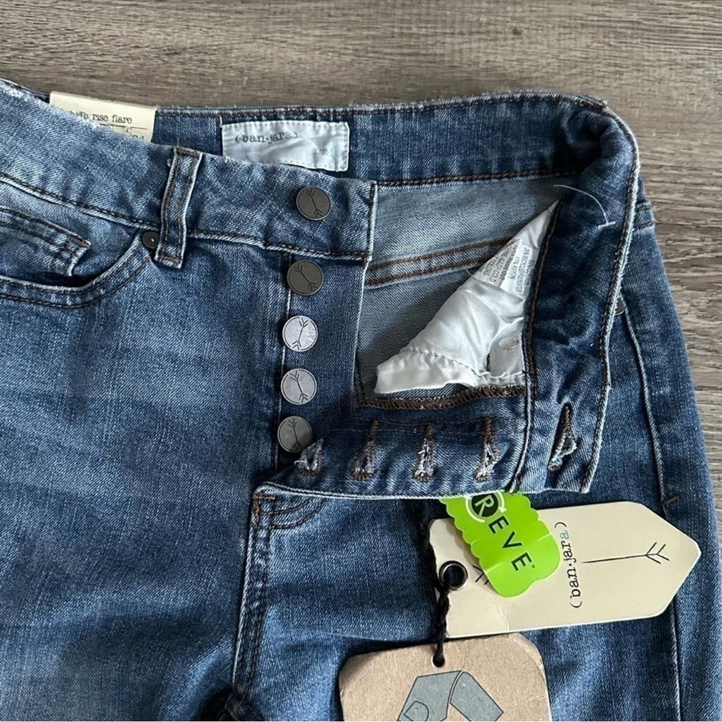 High Rise Flare Button Fly Jeans Size 1 / 24 NWT