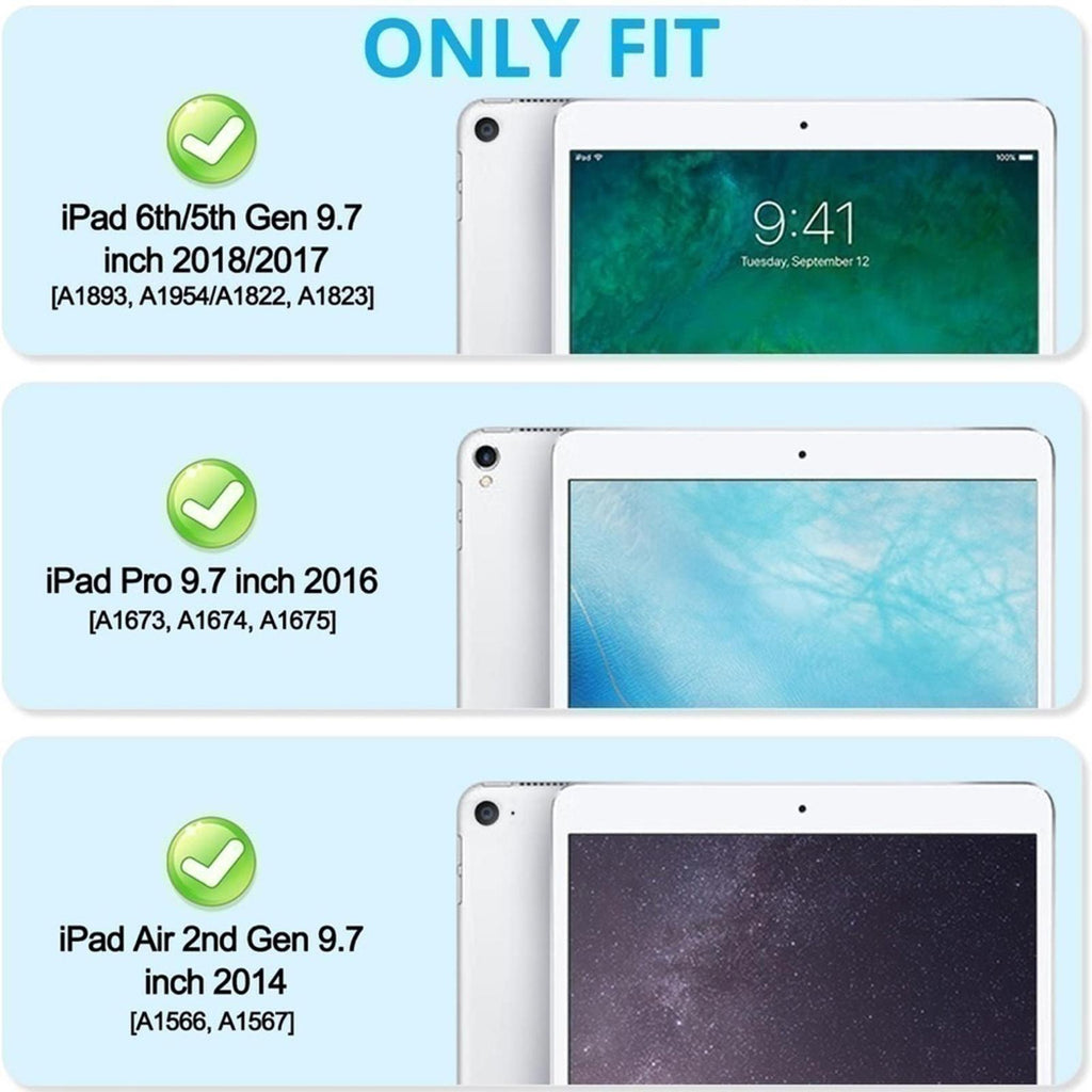 Drop & Shock Proof Black Case For Apple Tablet With Strap NEW