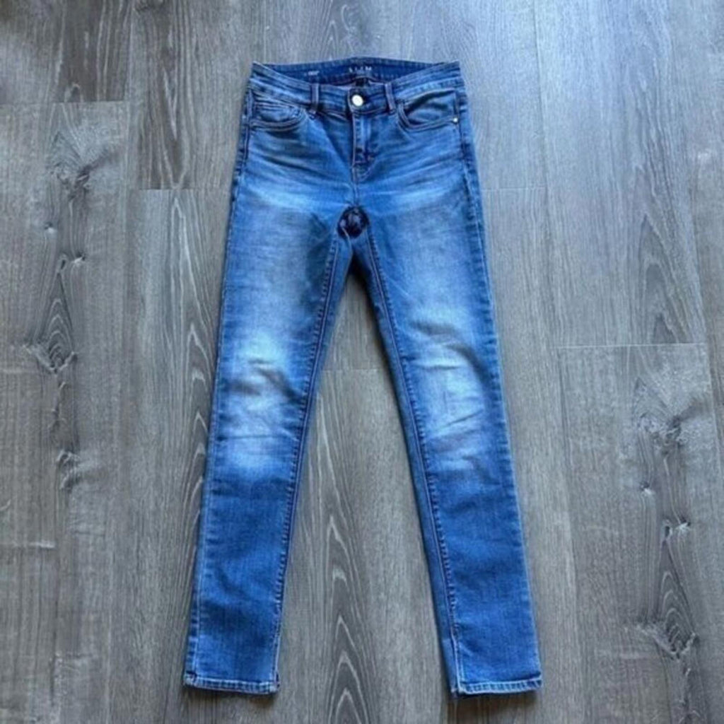 White House Black Market WHBM Slim Skinny Blue Jeans Size 00