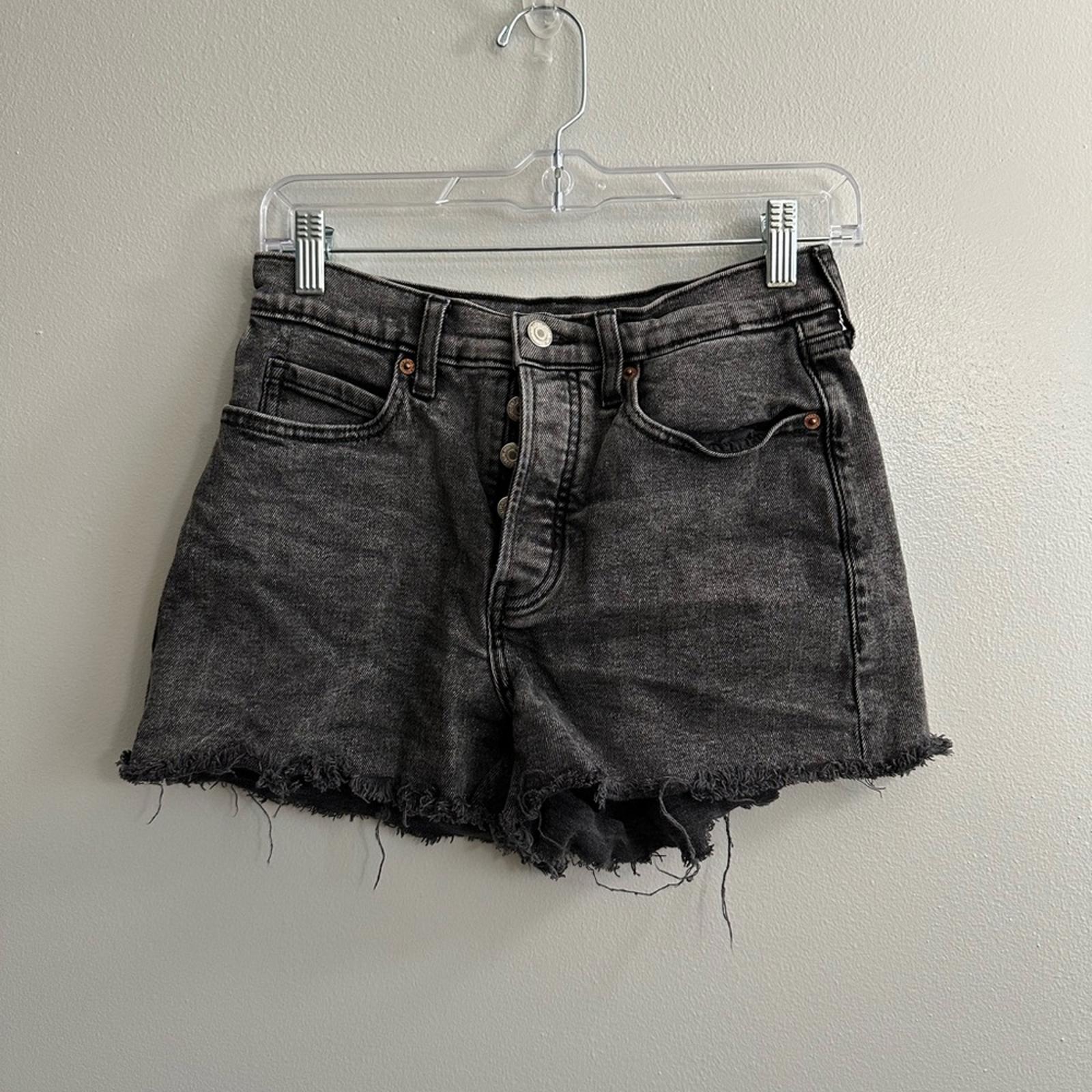 Old Navy Black Sky High A-Line Denim Jean Shorts  Size 4