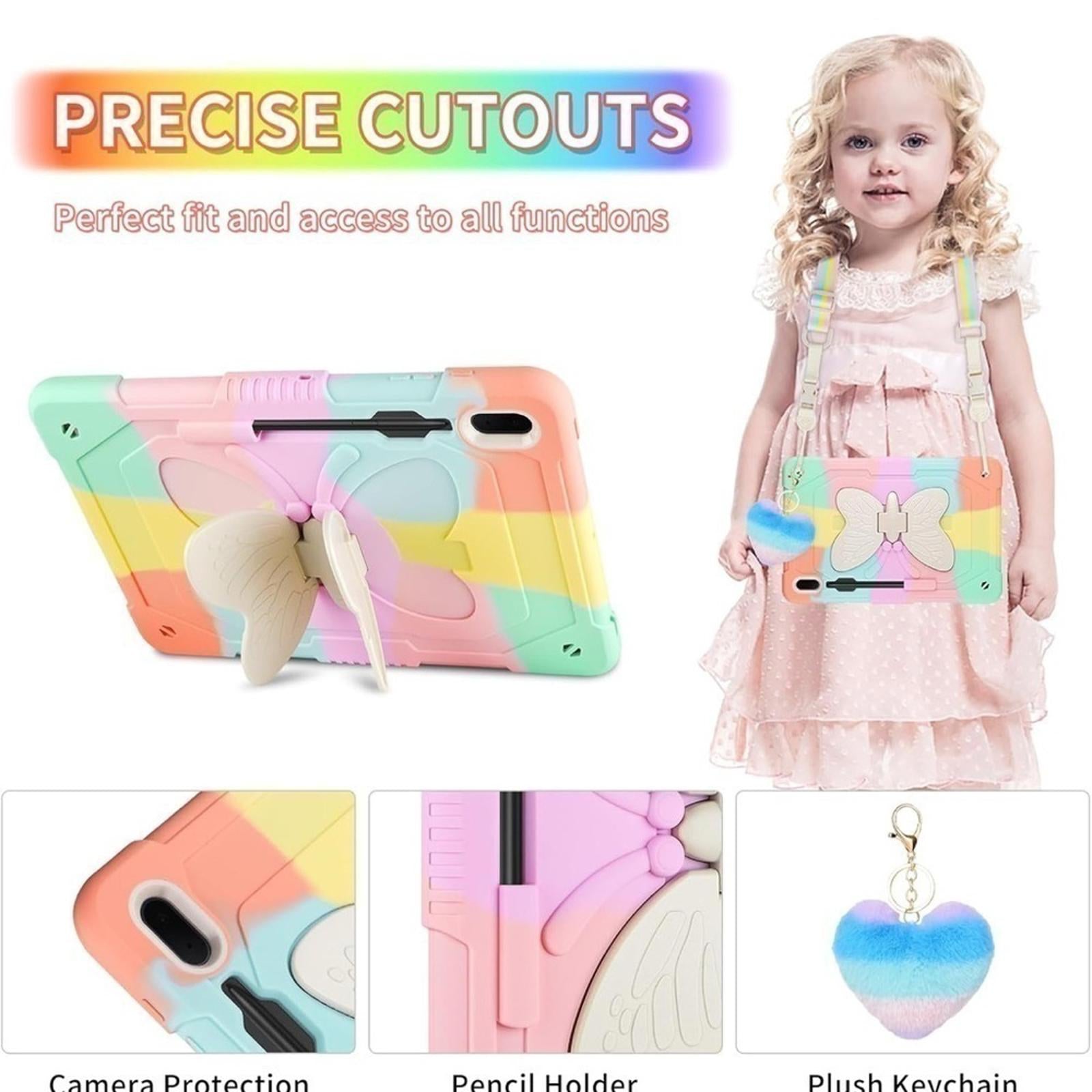 Butterfly Tablet Case for Galaxy Tab S8 Plus/S7 FE/S7 Plus 12.4 inch