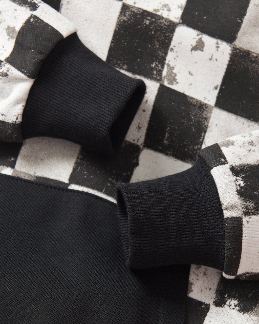 Checkered Hoodie - Black: 12-18M