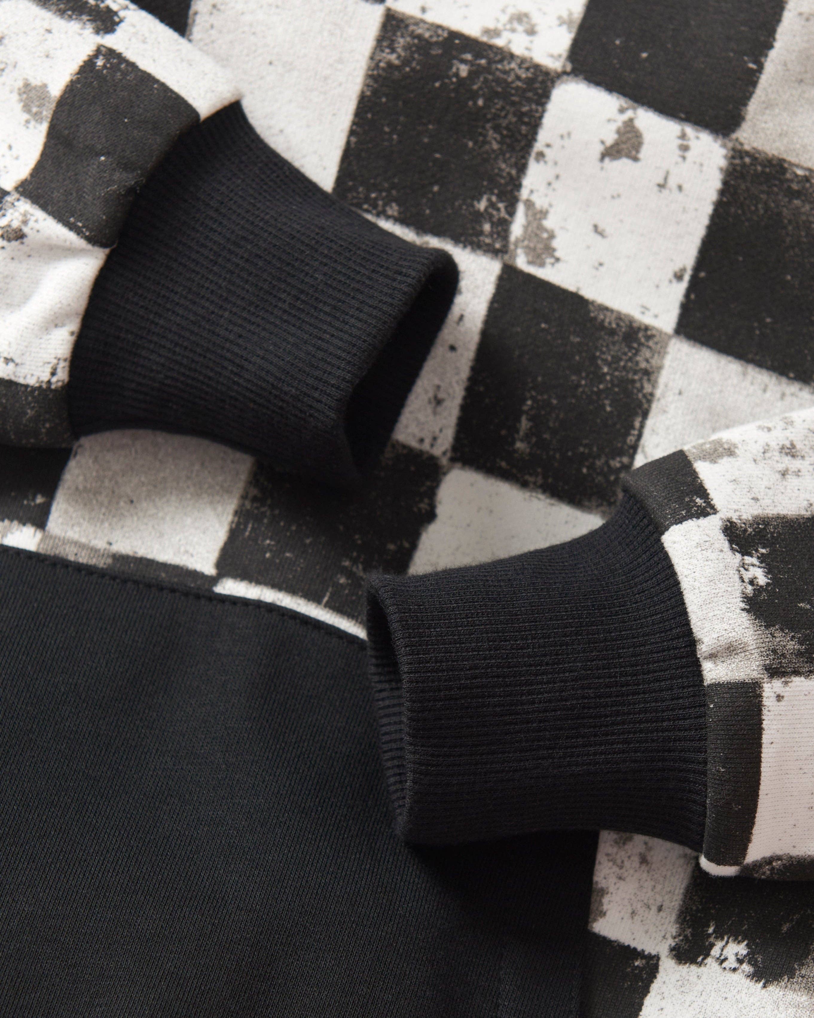 Checkered Hoodie - Black: 12-18M