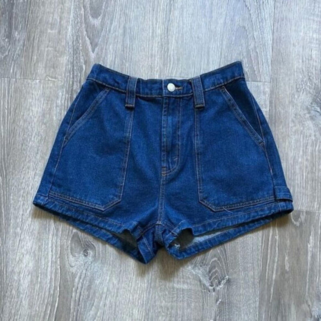 Super High Rise Utility Shorts Size 2 Extra Large Pockets