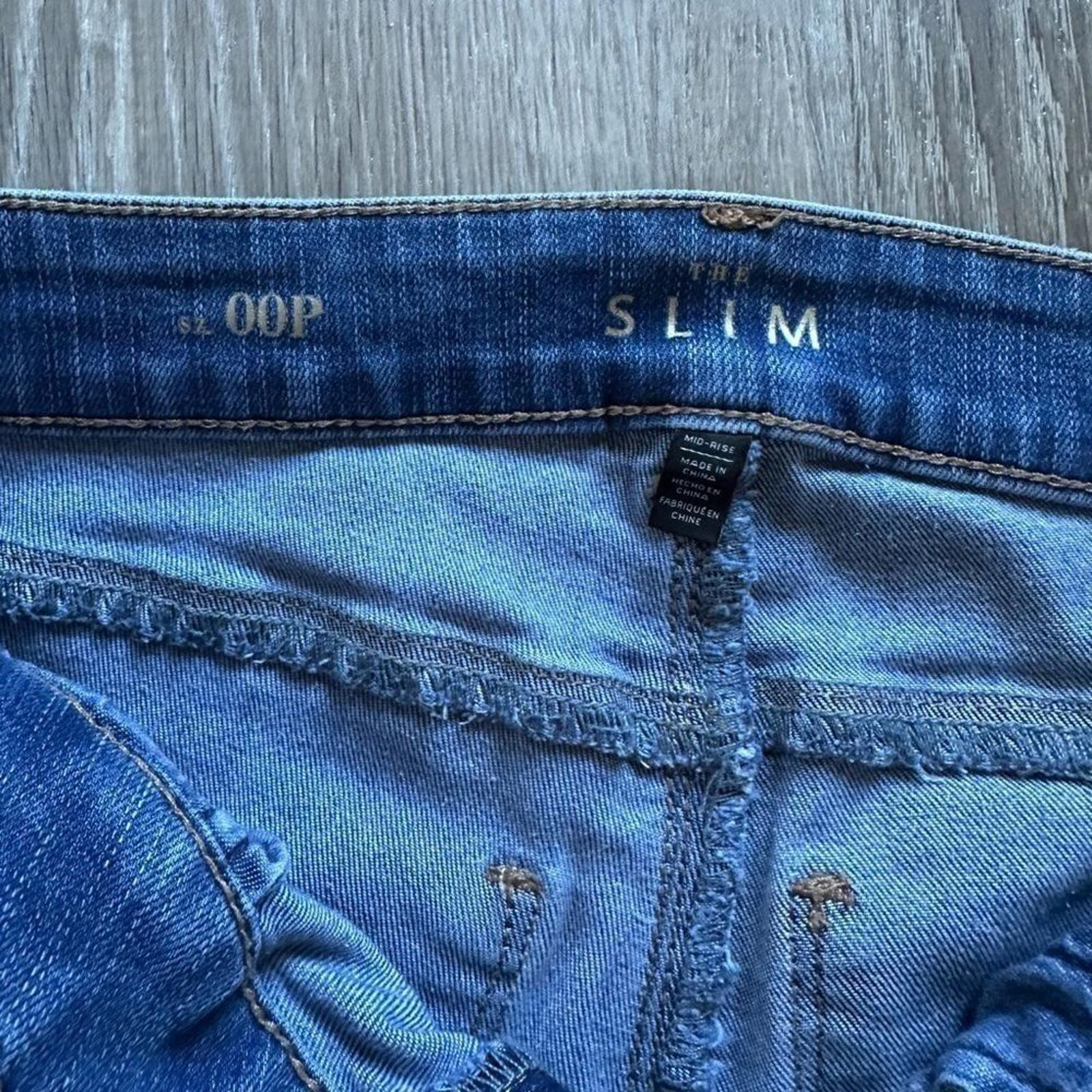 White House Black Market WHBM Slim Skinny Blue Jeans Size 00