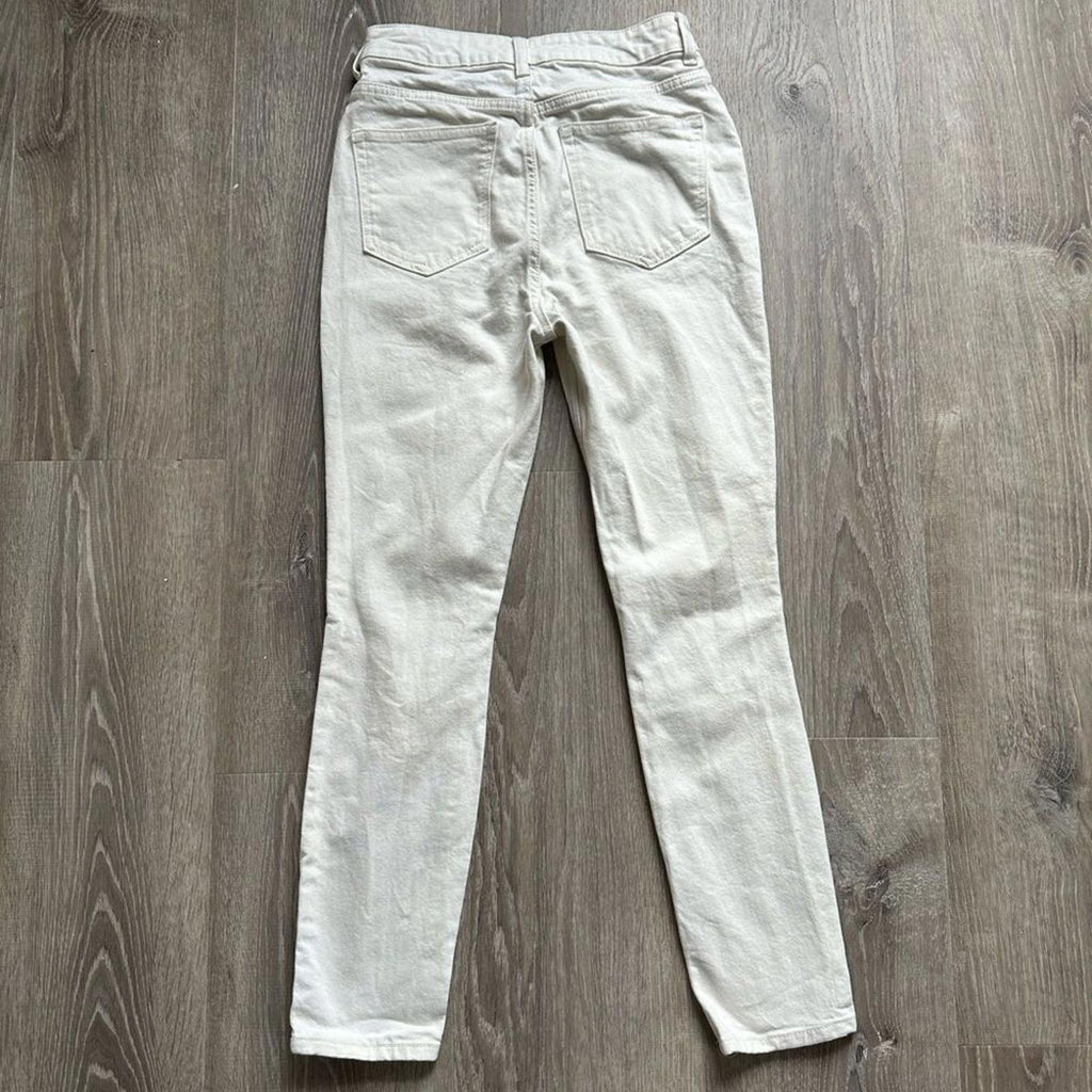 H&M White High Waisted Rise Skinny Jeans Size 2