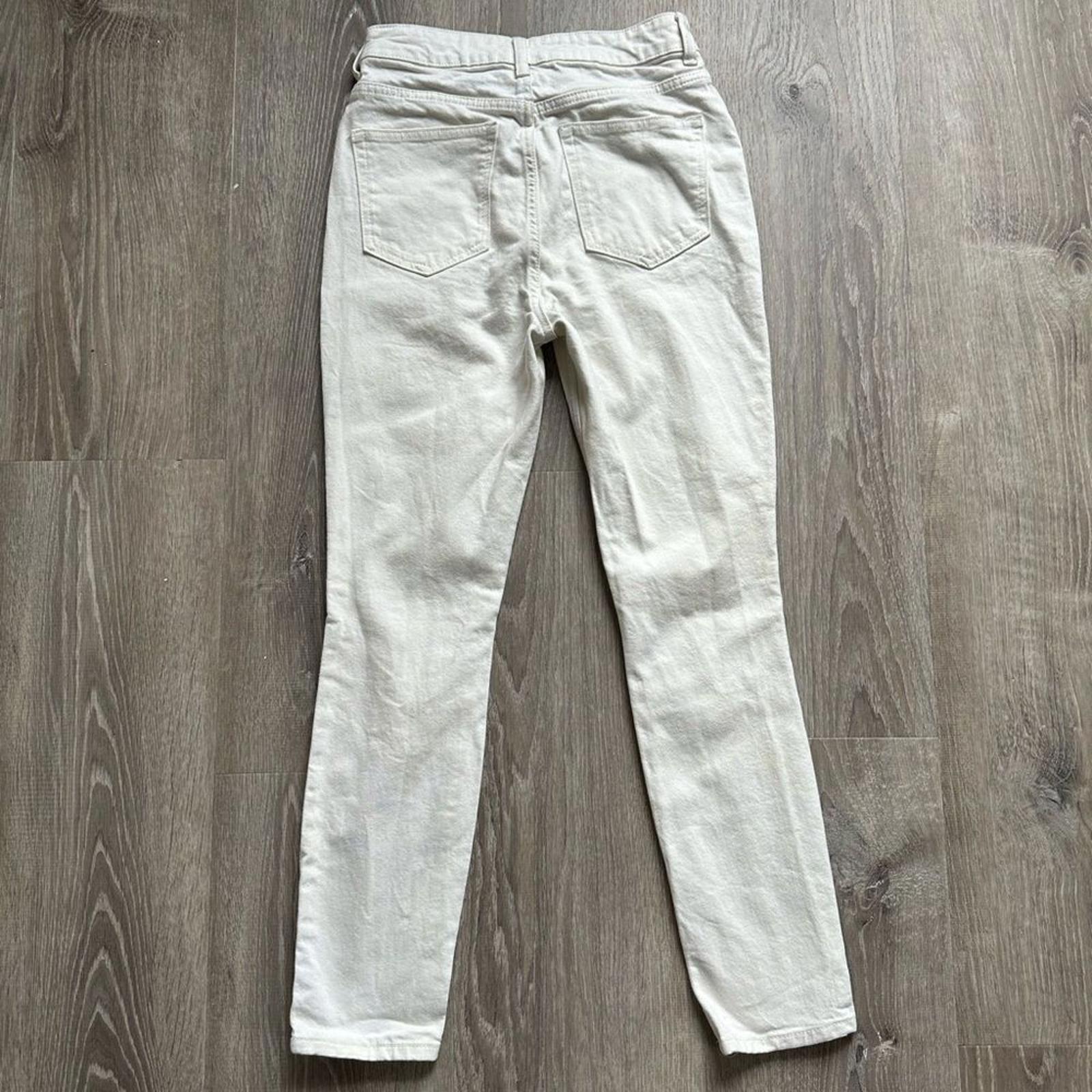 H&M White High Waisted Rise Skinny Jeans Size 2