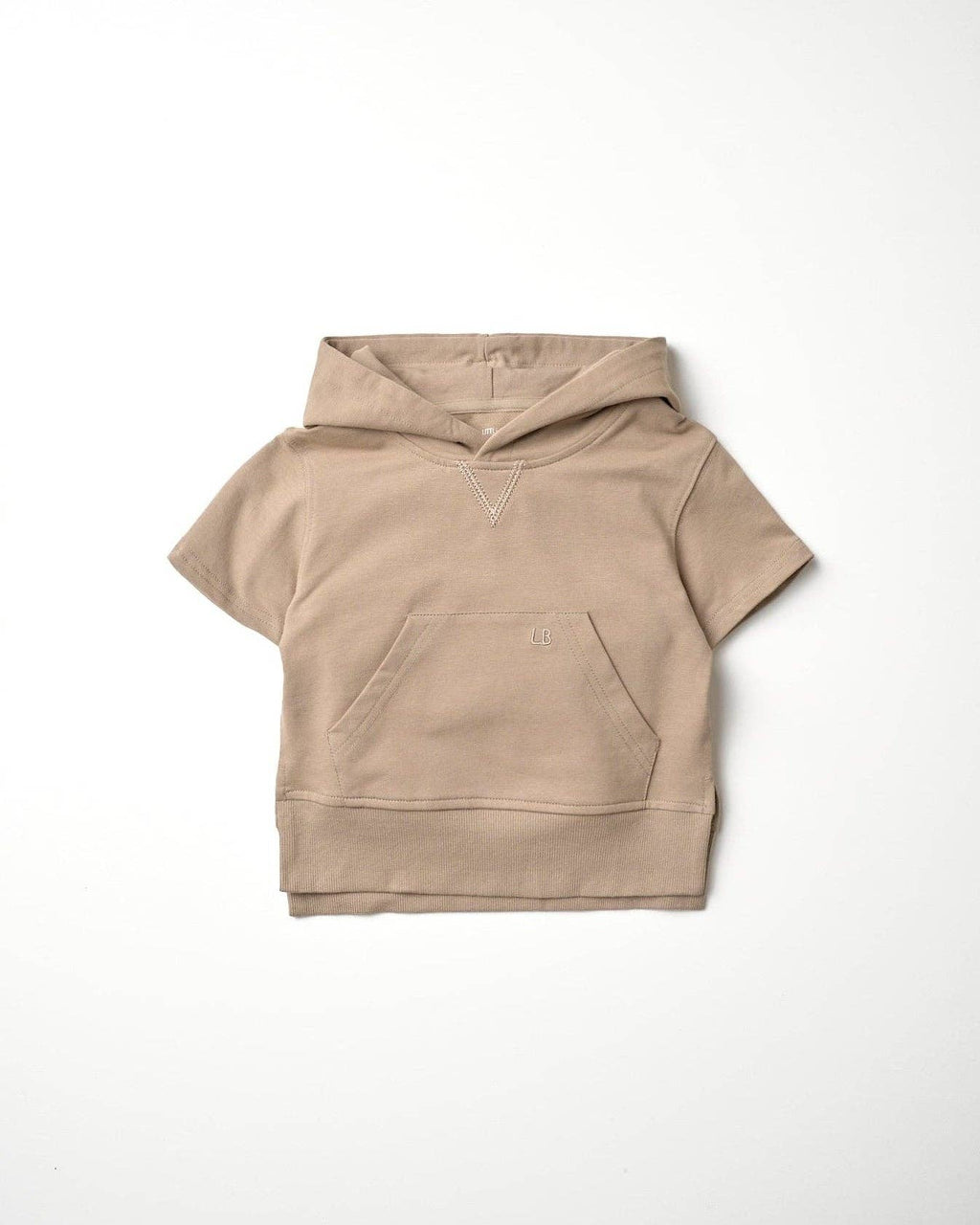 Short Sleeve Hoodie - Driftwood: 18-24M