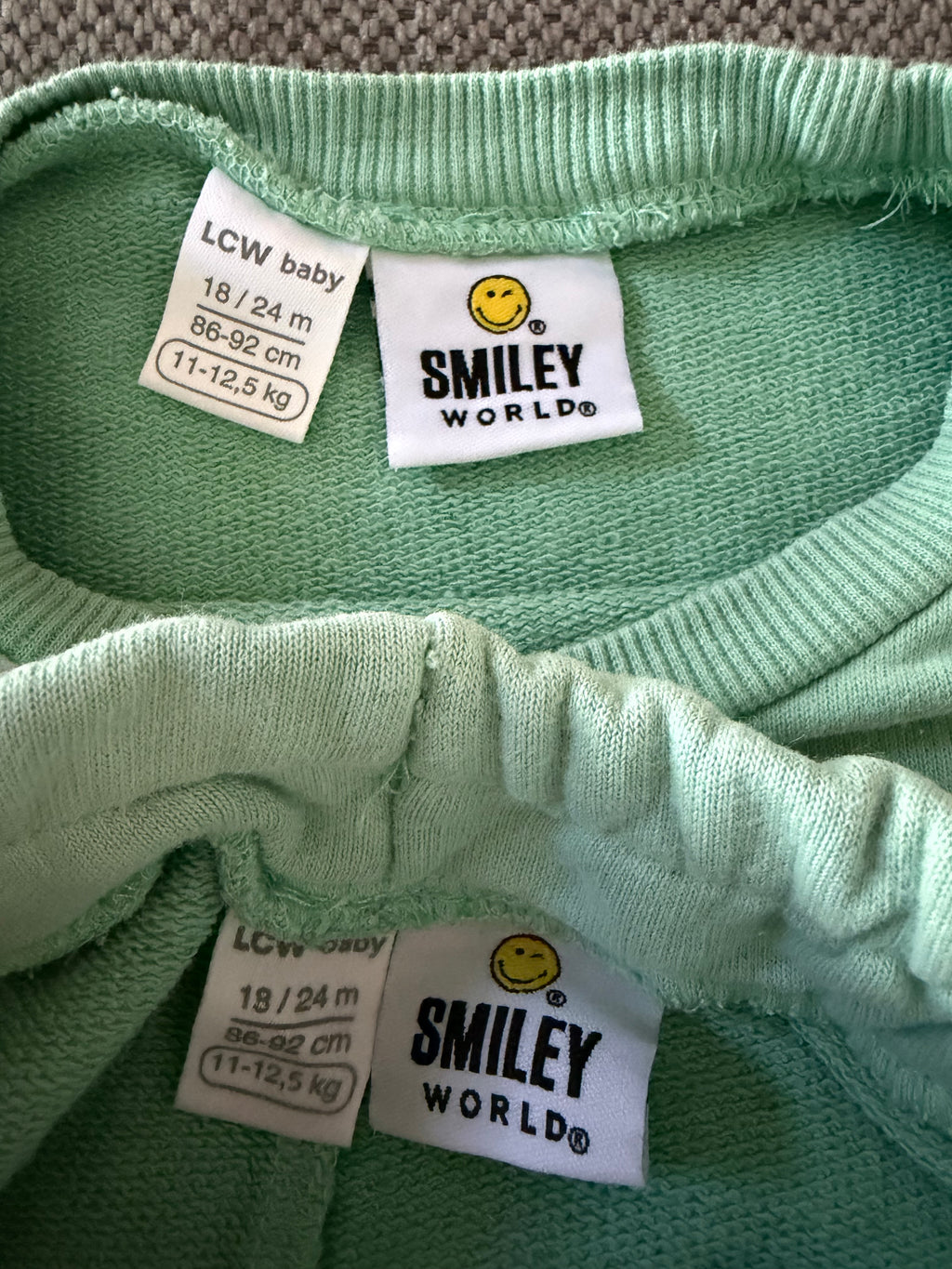 Smiley World Mint Green Jogger Set 18-24M