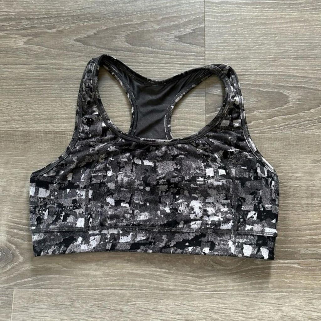 Calvin Klein Quick Dry Performance WireFree Splatter Sport Bra Small