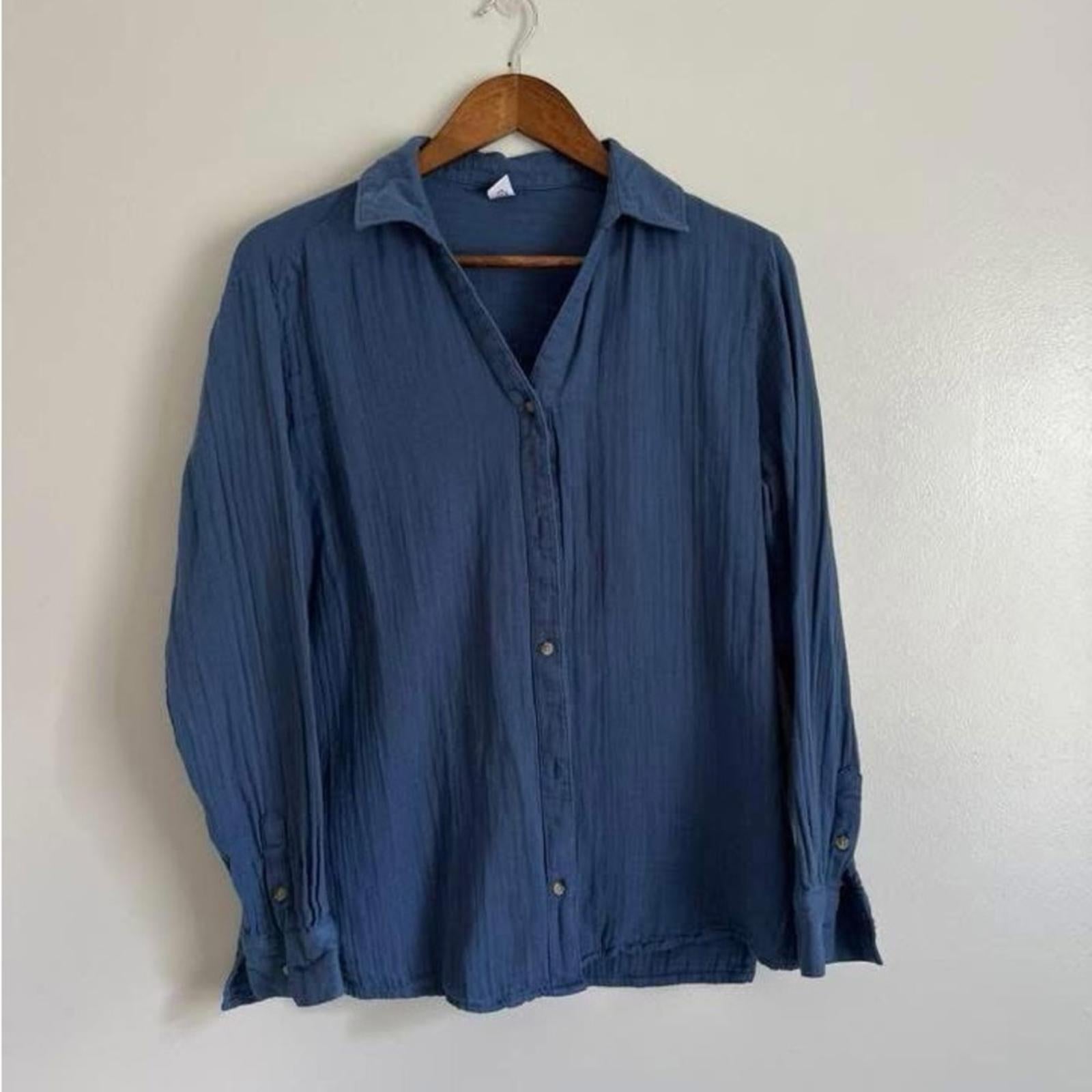 Old Navy Slate Blue Button Down Shirt Size Small