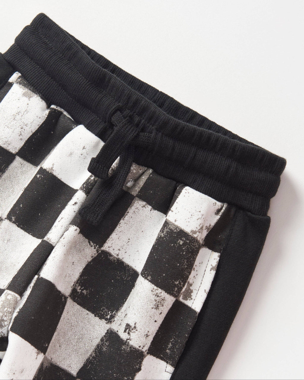Checkered Sweatpant - Black: 12-18M