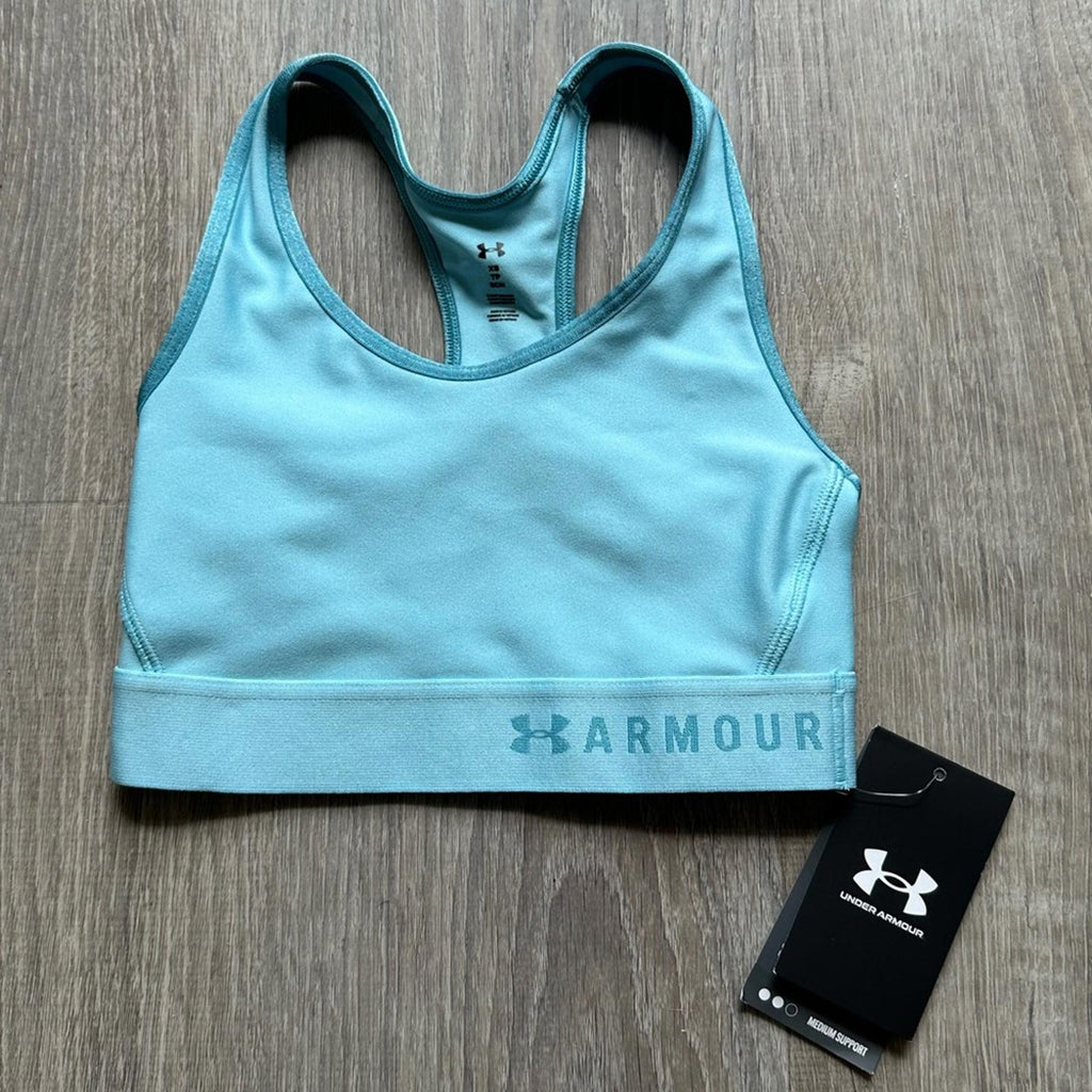Under Armour Mid Keyhole Blue Sports Bra
Size XS