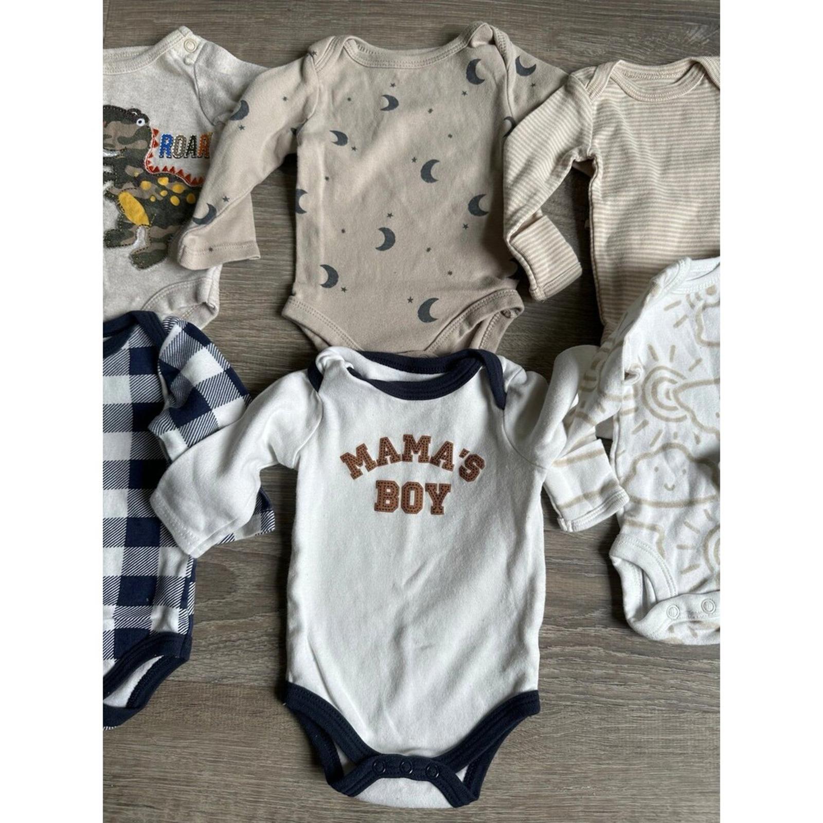 4 Longsleeved Boy Onesies EUC Newborn