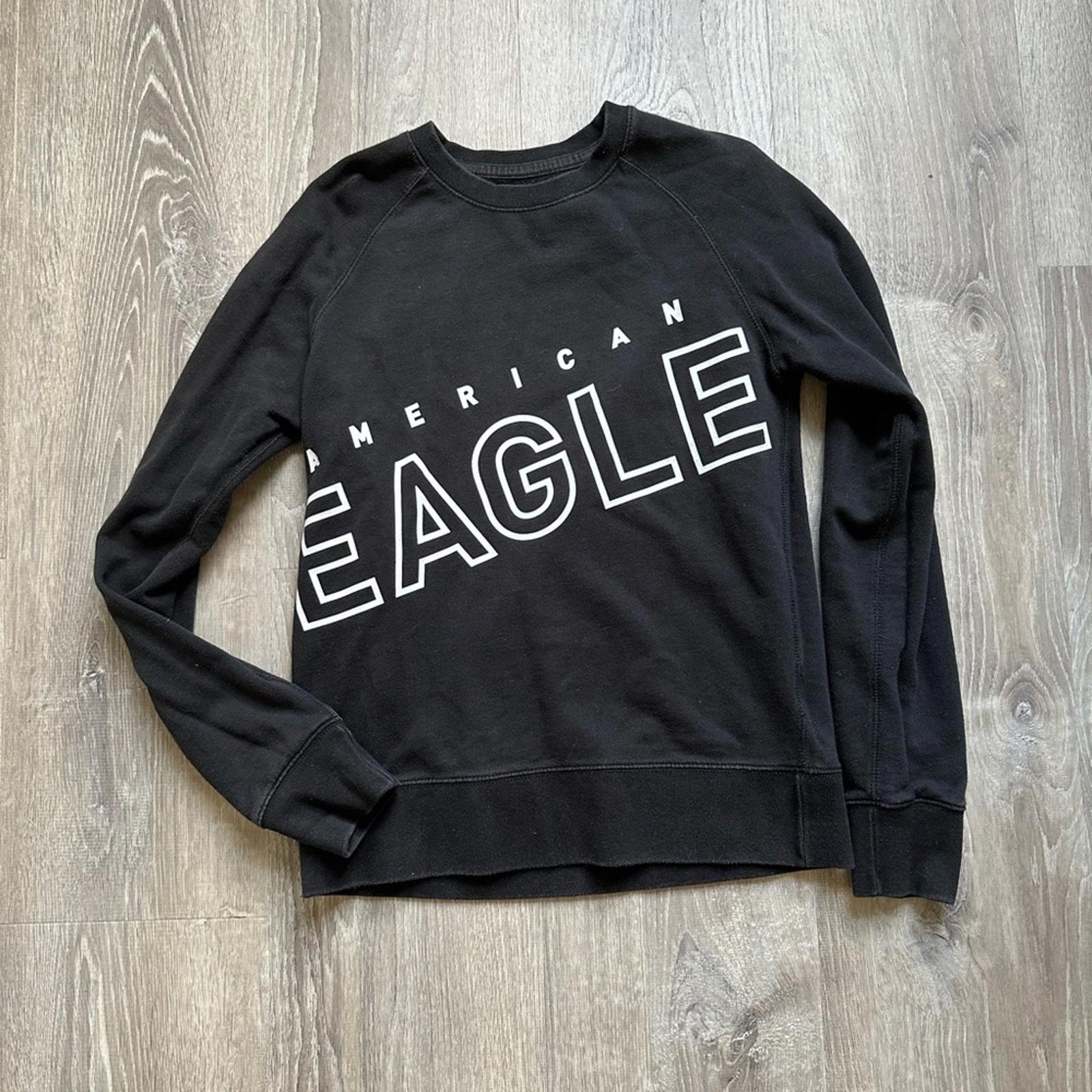 American Eagle Outfitters Classic Black Crew Neck Sweater Top Size XS