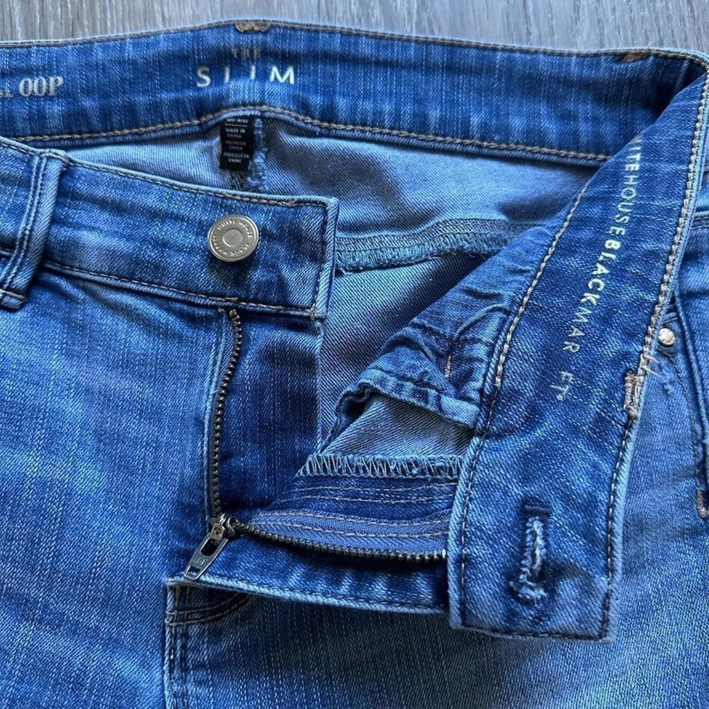 White House Black Market WHBM Slim Skinny Blue Jeans Size 00