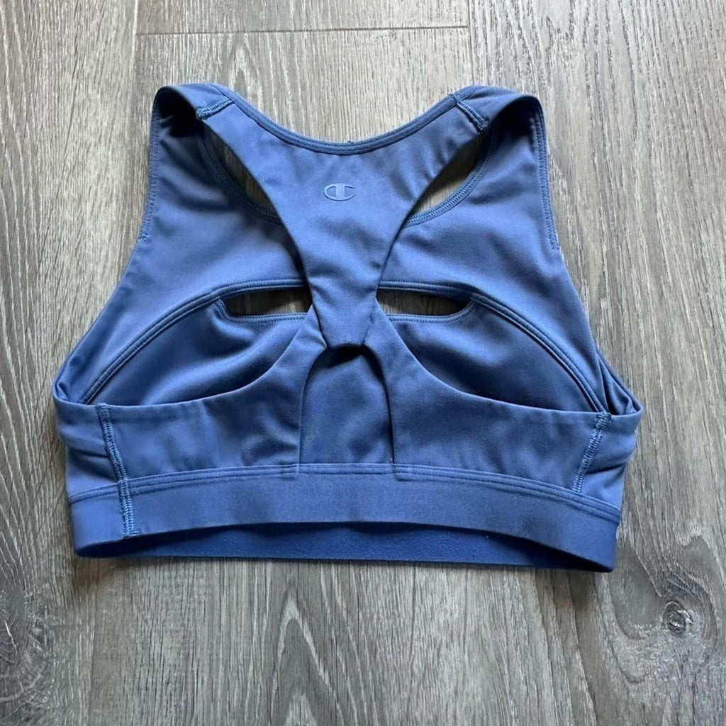 Champion Blue Cut Out Sport Bra Size Small