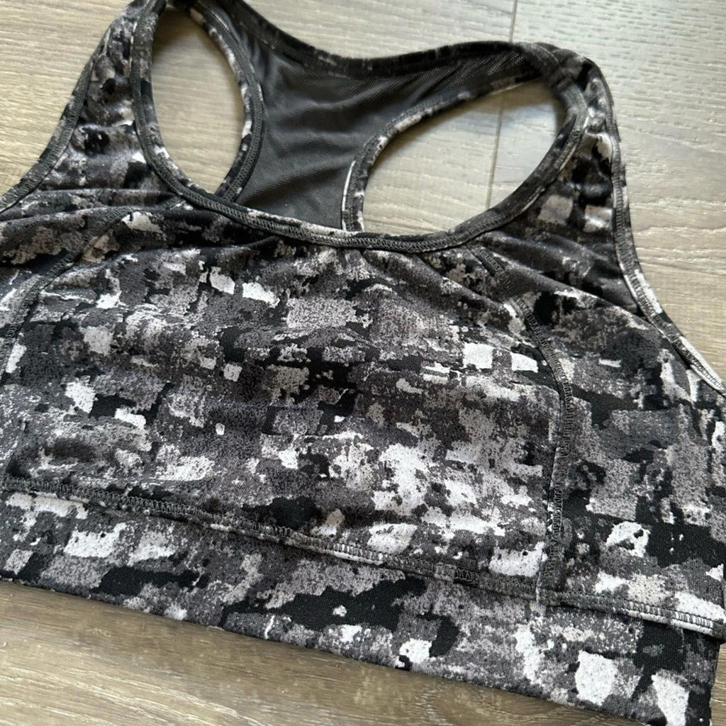 Calvin Klein Quick Dry Performance WireFree Splatter Sport Bra Small