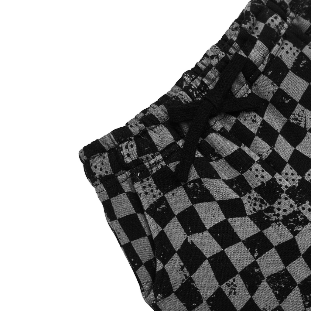 Strictly Wild Stealth Joggers Gray Black Checkered 12/18M