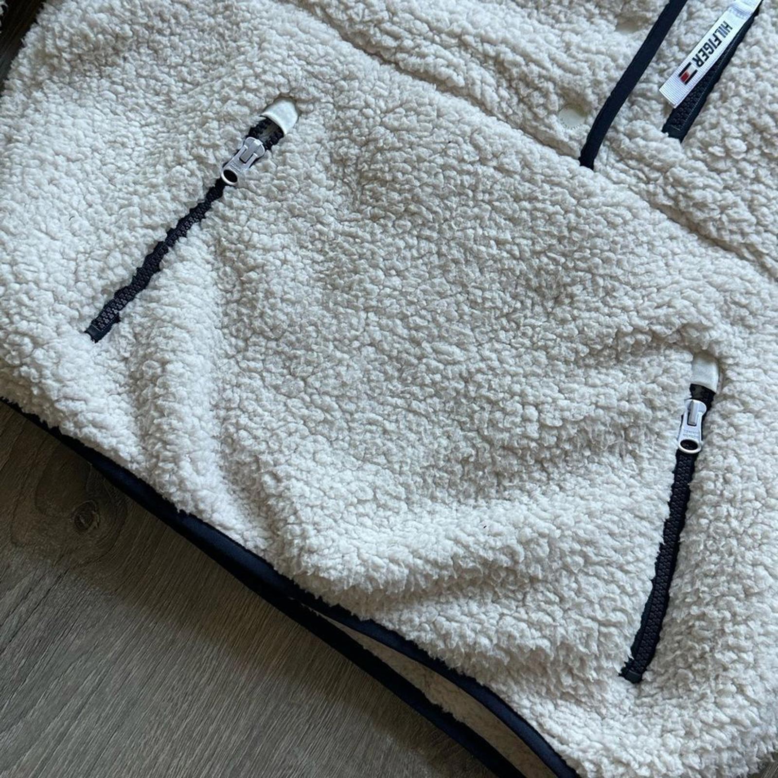 Tommy Hilfiger Women’s Sherpa Half Zip Kangaroo Pocket Size Small