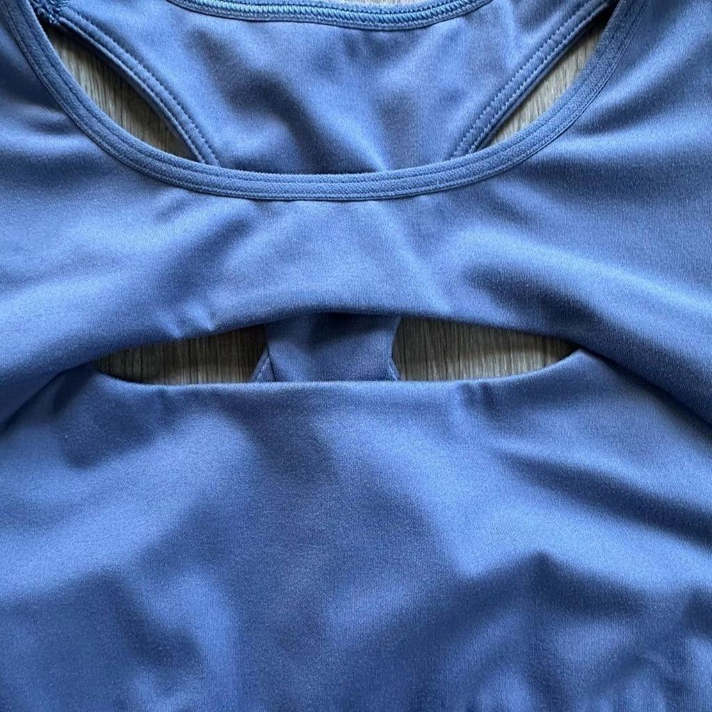 Champion Blue Cut Out Sport Bra Size Small