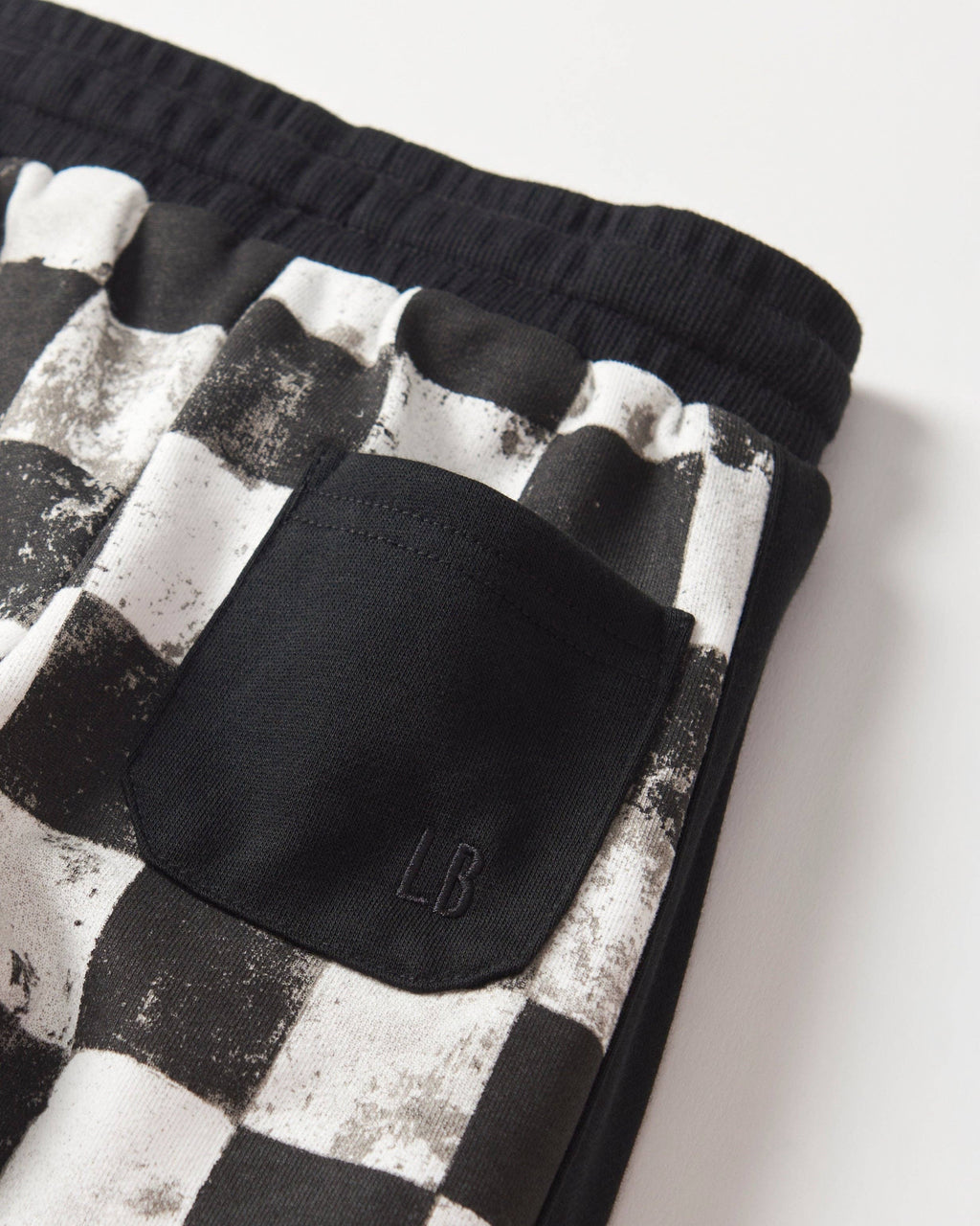 Checkered Sweatpant - Black: 12-18M