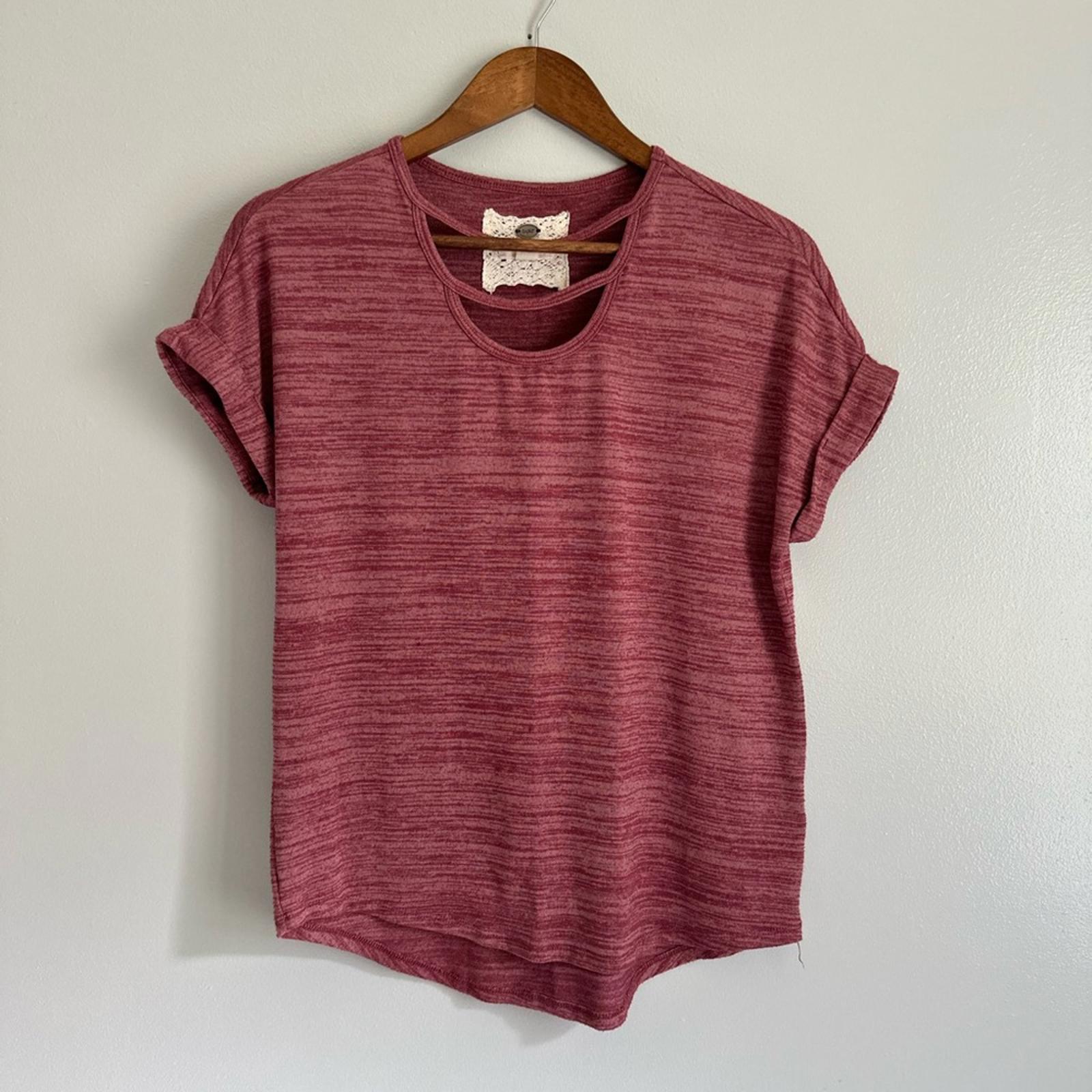 Cupio Burgundy Short Sleeve Tee Size Small