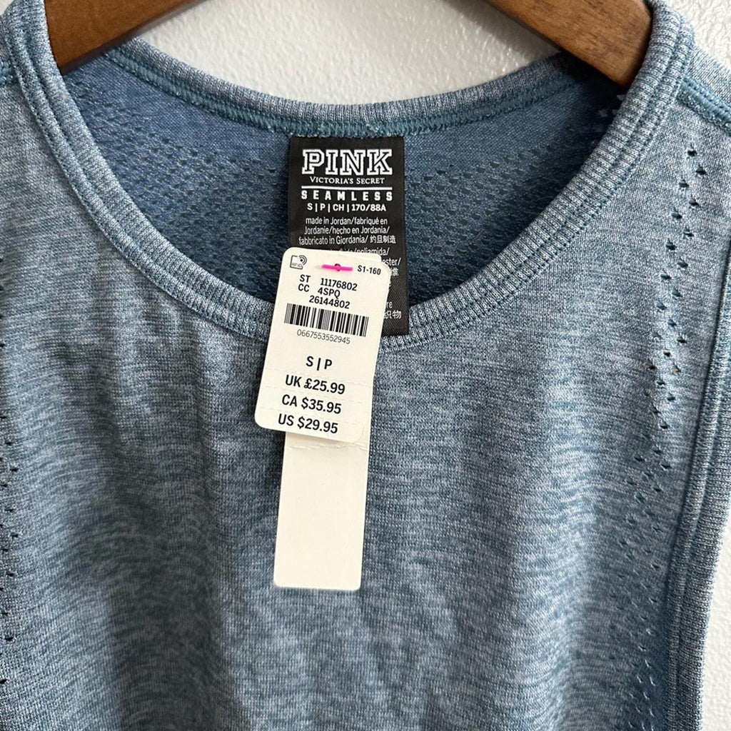 Victoria's Secret PINK Seamless Racerback Perforated Tank Size Small NWT