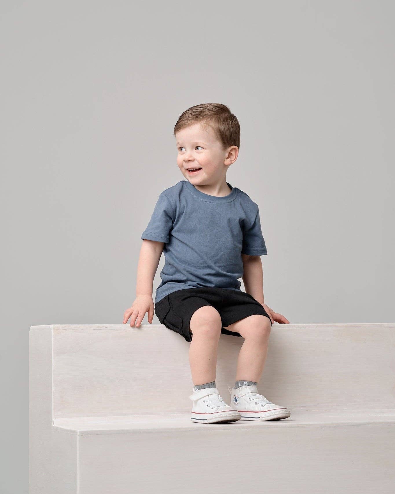 Swoop Elevated Tee - Worn Indigo: 2-3T