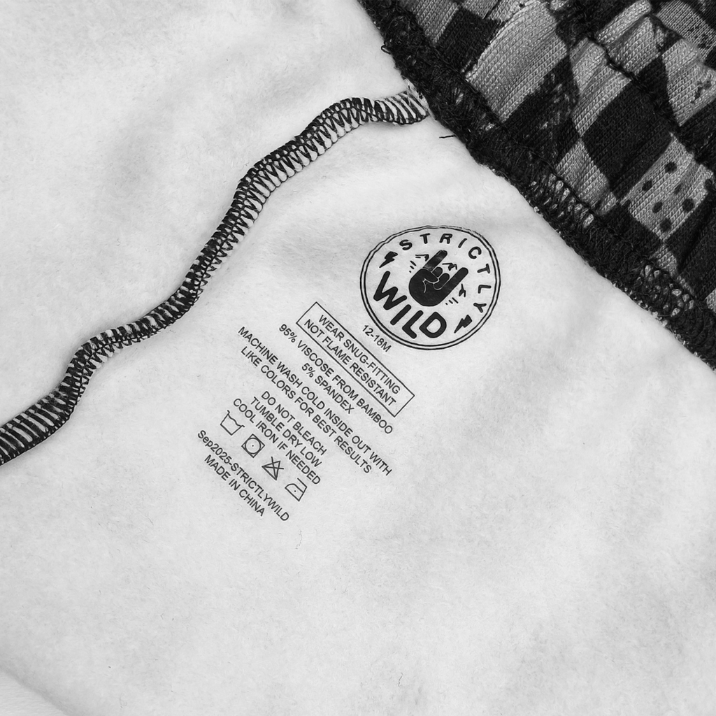 Strictly Wild Stealth Joggers Gray Black Checkered 12/18M