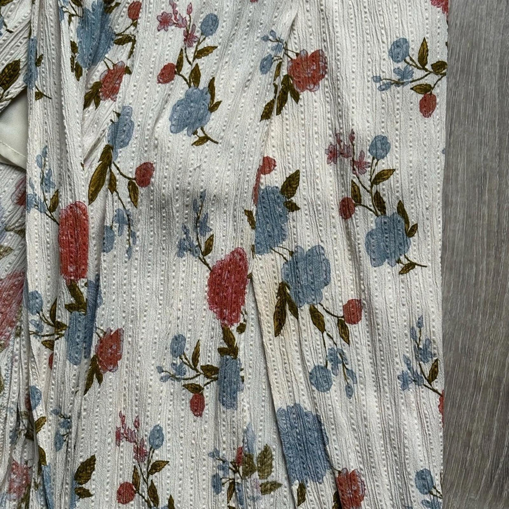 American Eagle Floral Print Tank Jumpsuit Front Slits Size 2