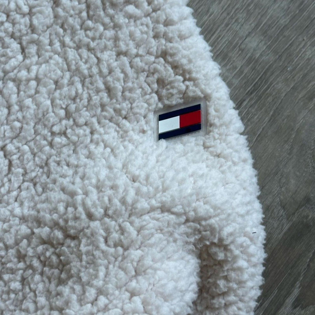 Tommy Hilfiger Women’s Sherpa Half Zip Kangaroo Pocket Size Small