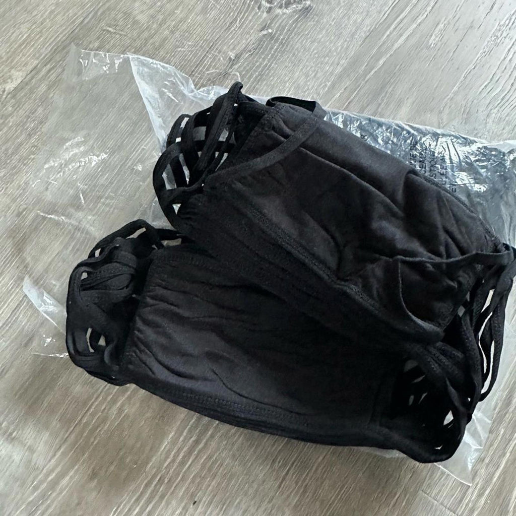 Hanes Black Face Masks - NEW in Package 50 masks